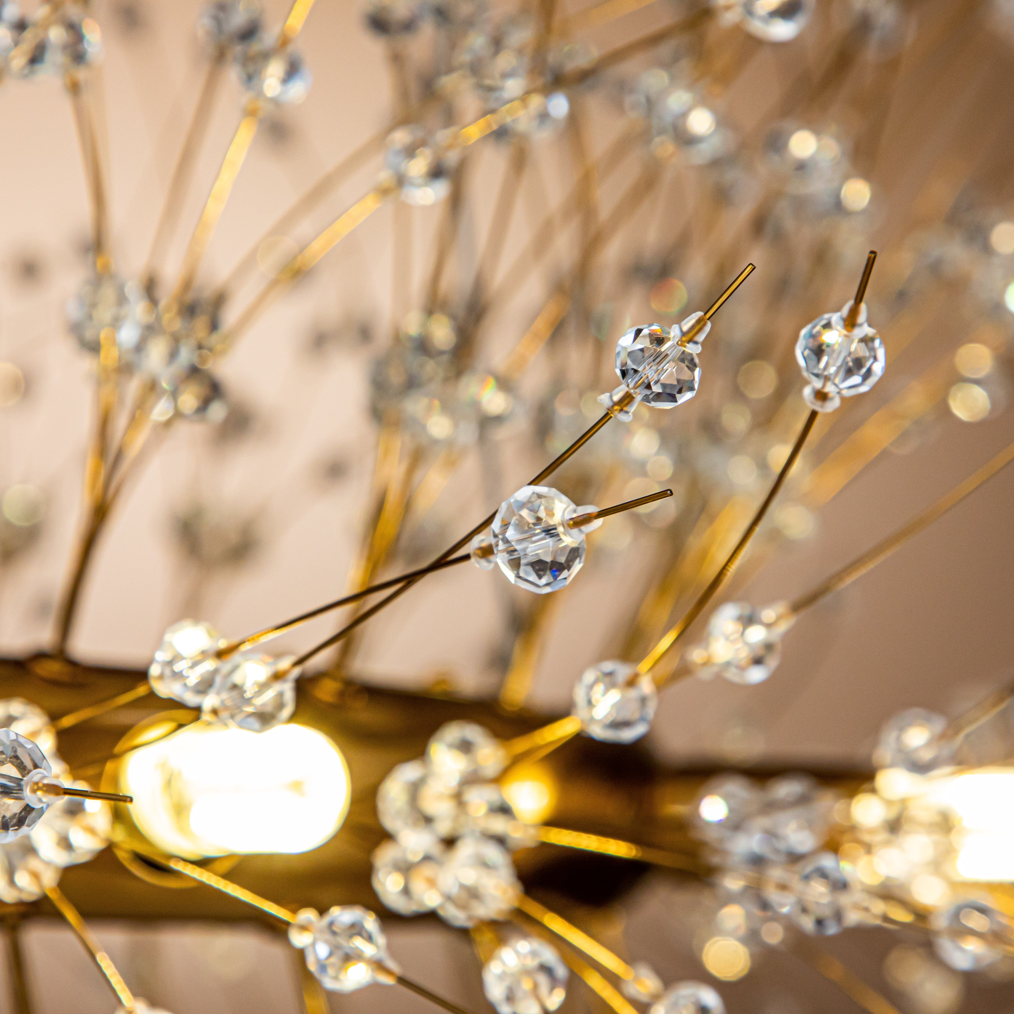 AloaDecor Modern Firework Crystal Chandelier for Dining Room and Living Room Antique Bronze 8 W 31.5" 13 to 24 Inches Bronze 25 to 36 Inches