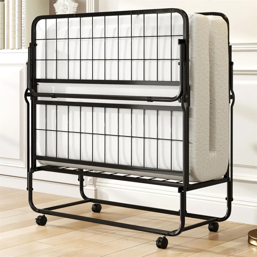 Twin Size Folding Bed with Memory Foam Mattress and Heavy-duty Metal Frame - Image 4