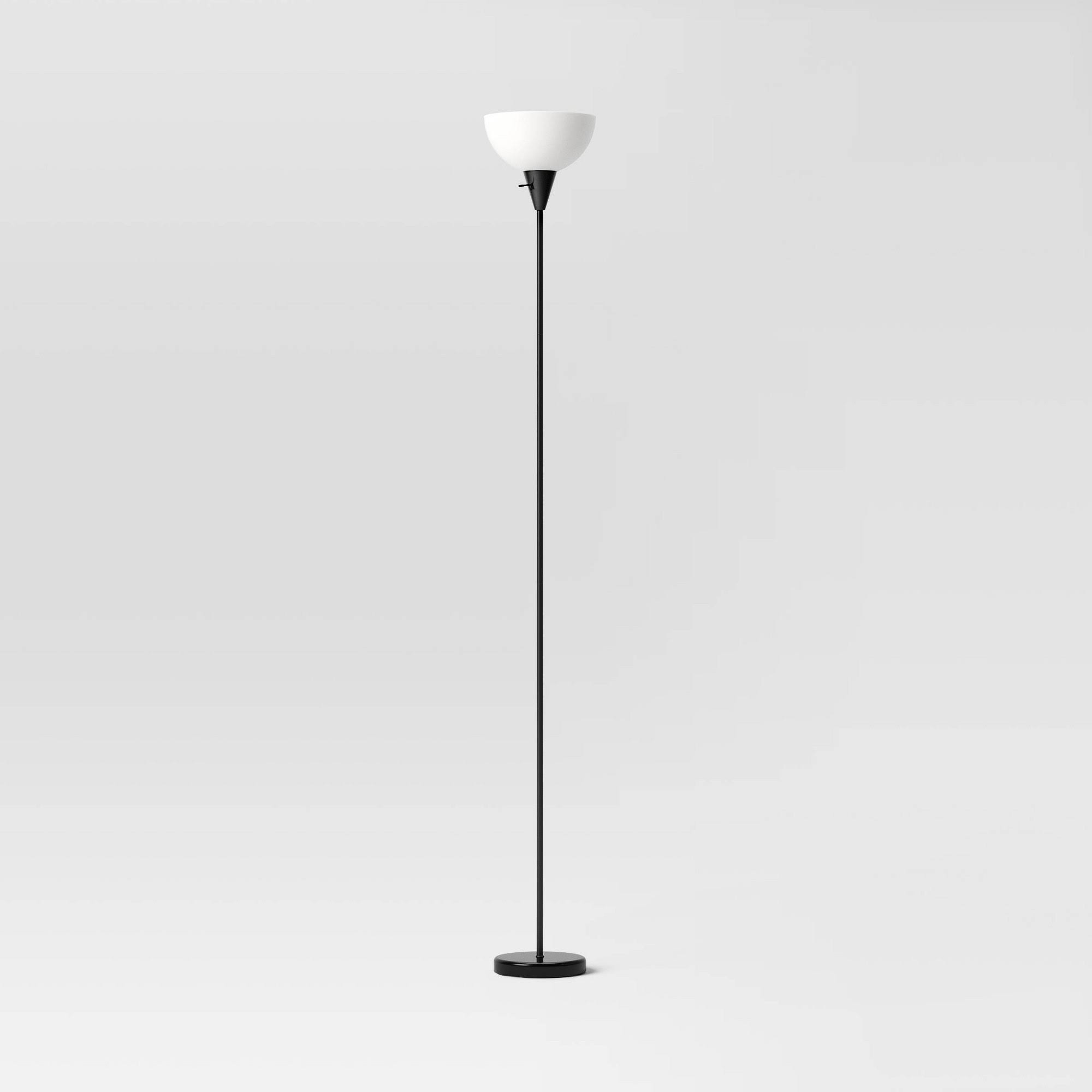 Room Essentials Torchiere Floor Lamp - Black - 1 Each