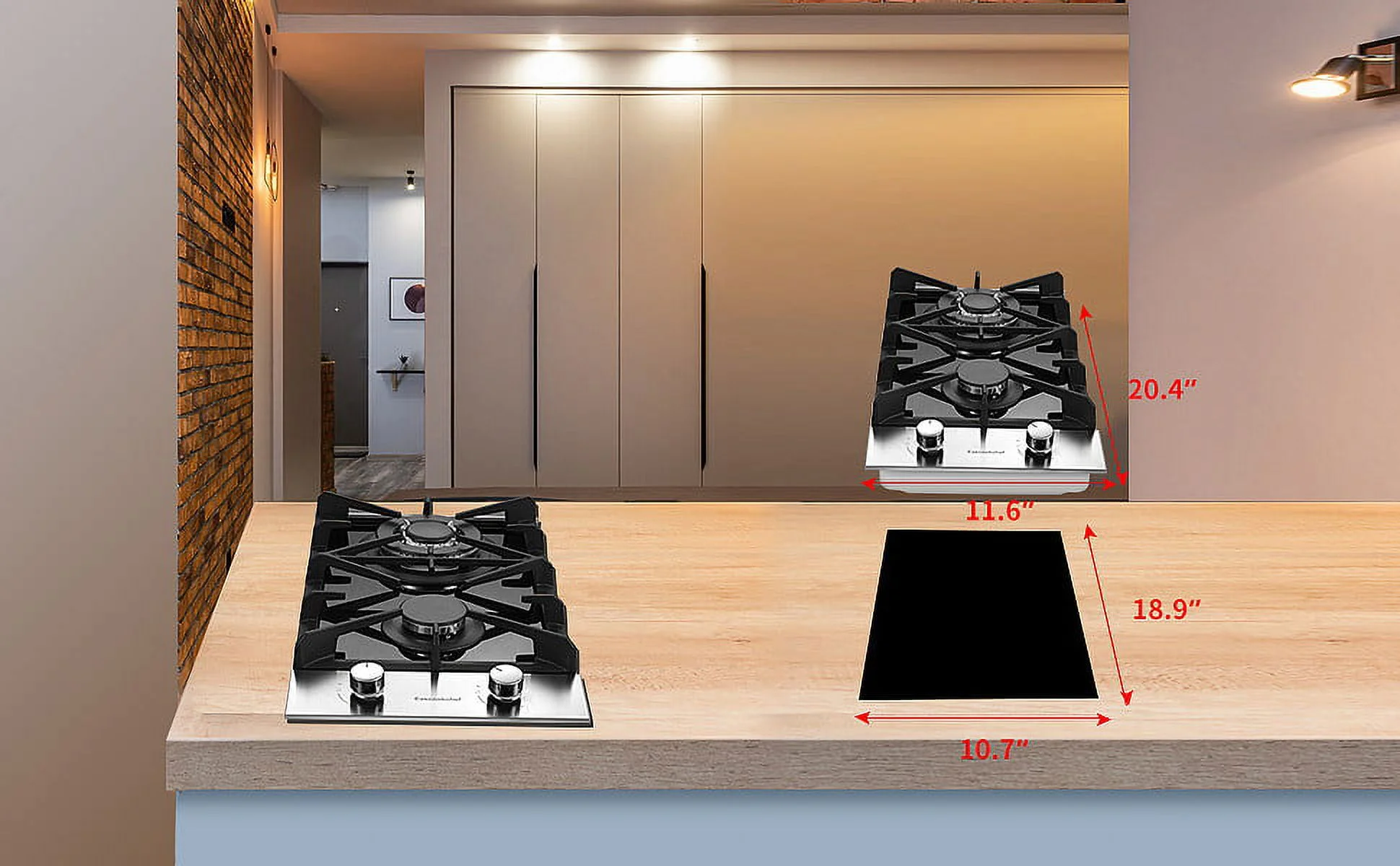 Gas Cooktop 12 inch Bulit-in Gas Stove Top 2 Burners NG/LPG Convertible Dual Burners - Image 8