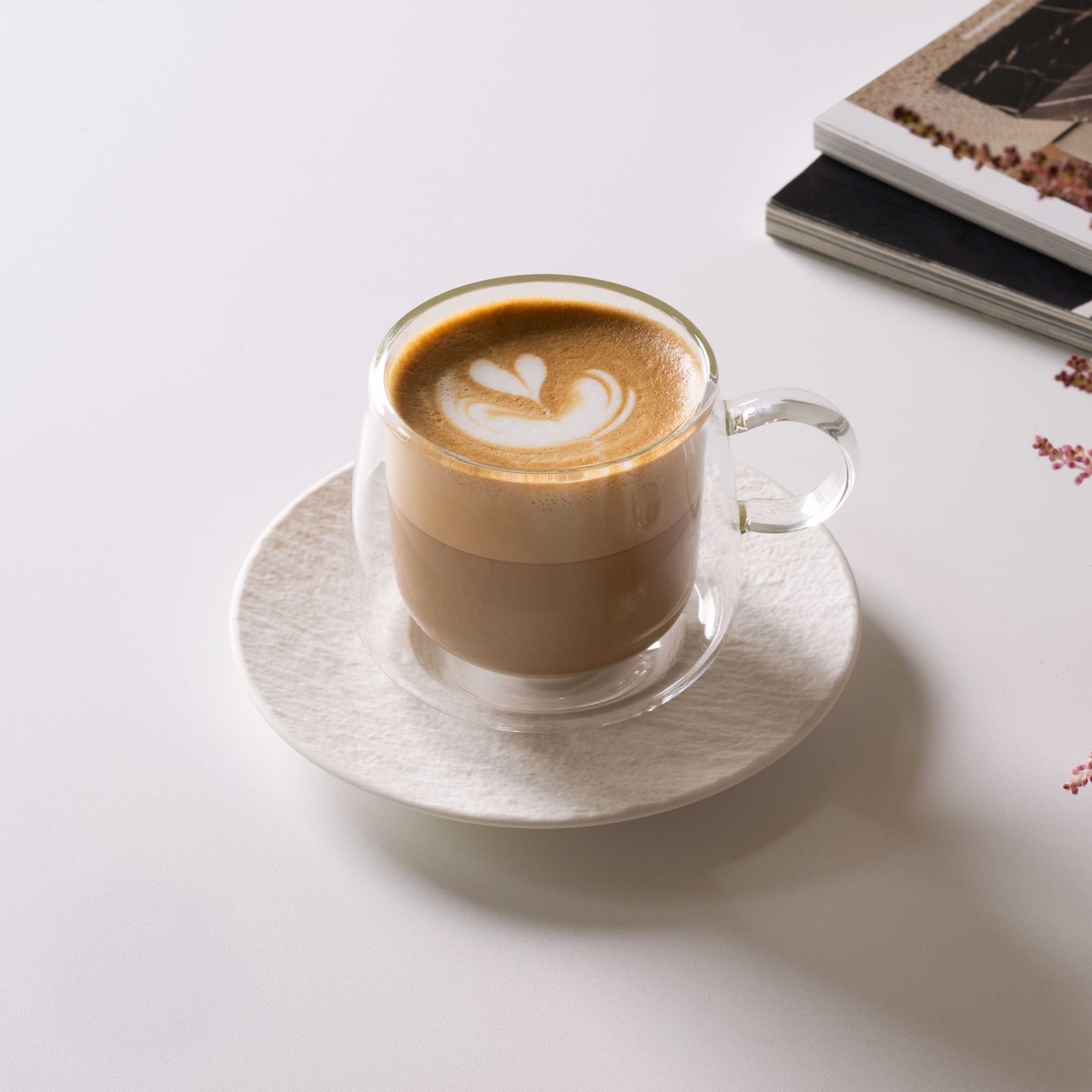 Artesano Glass coffee cup - Clear, 6.1 oz, borosilicate glass