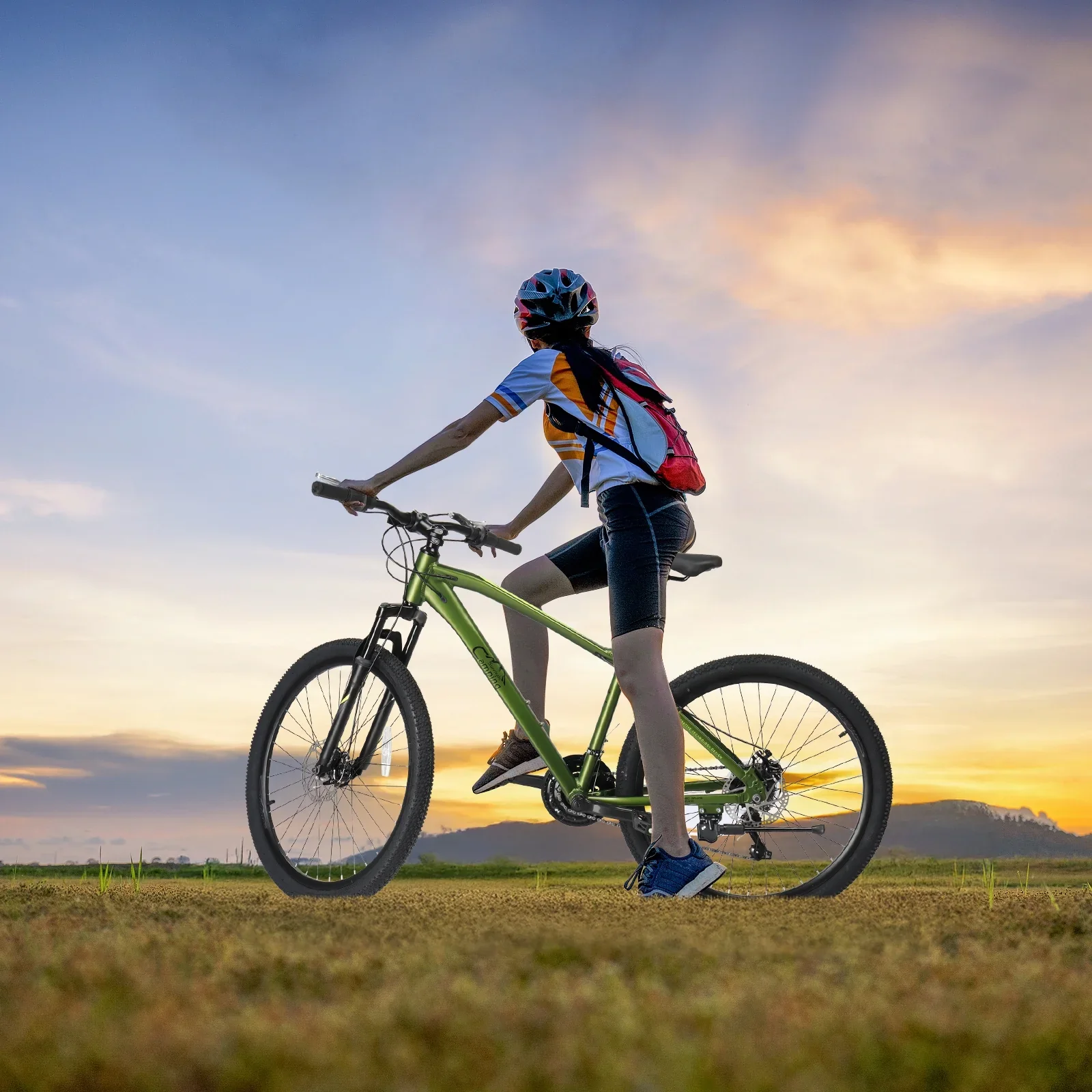 UBesGoo 24in Mountain Bike for Adults, Aluminum Frame Lightweight 21 Speeds Men/Women Bike with Dual Disc Brake, Twist Shifters, Green