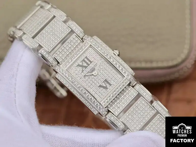 Patek Philippe Ladies Twenty-4 4908 / 101G-001 Silver Diamond Dial