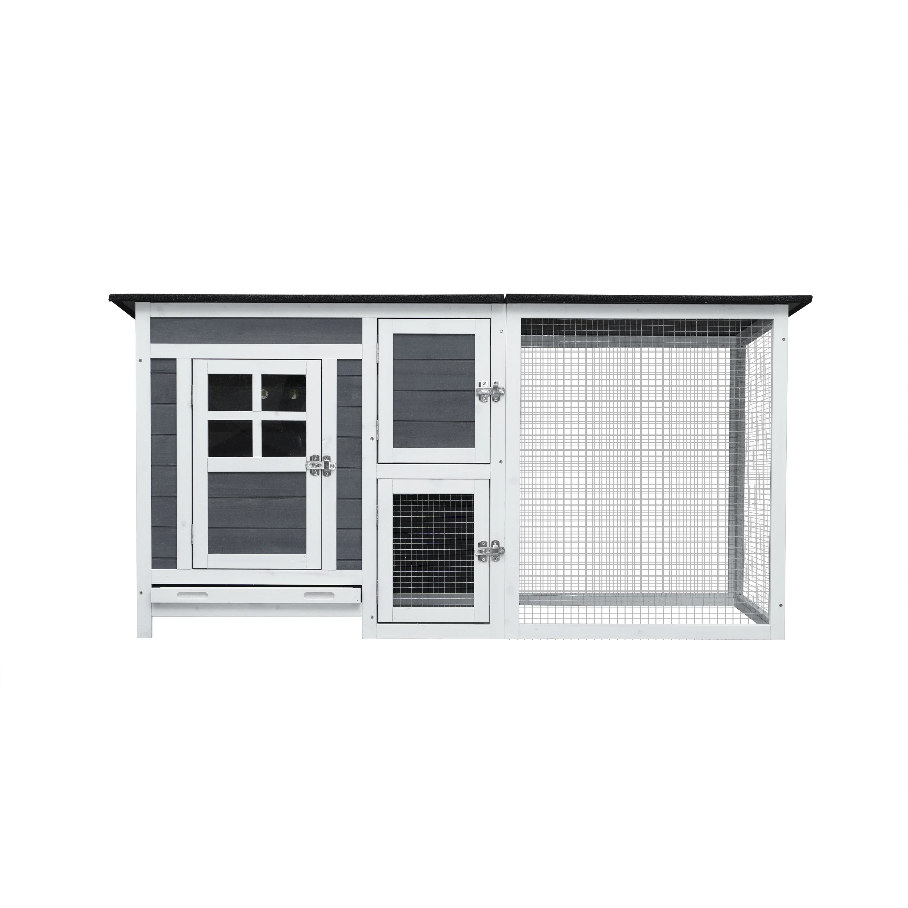 Chicken Coop with Run Wooden Cage,Outdoor Indoor Chicken Rabbit Small Animal House - Image 3