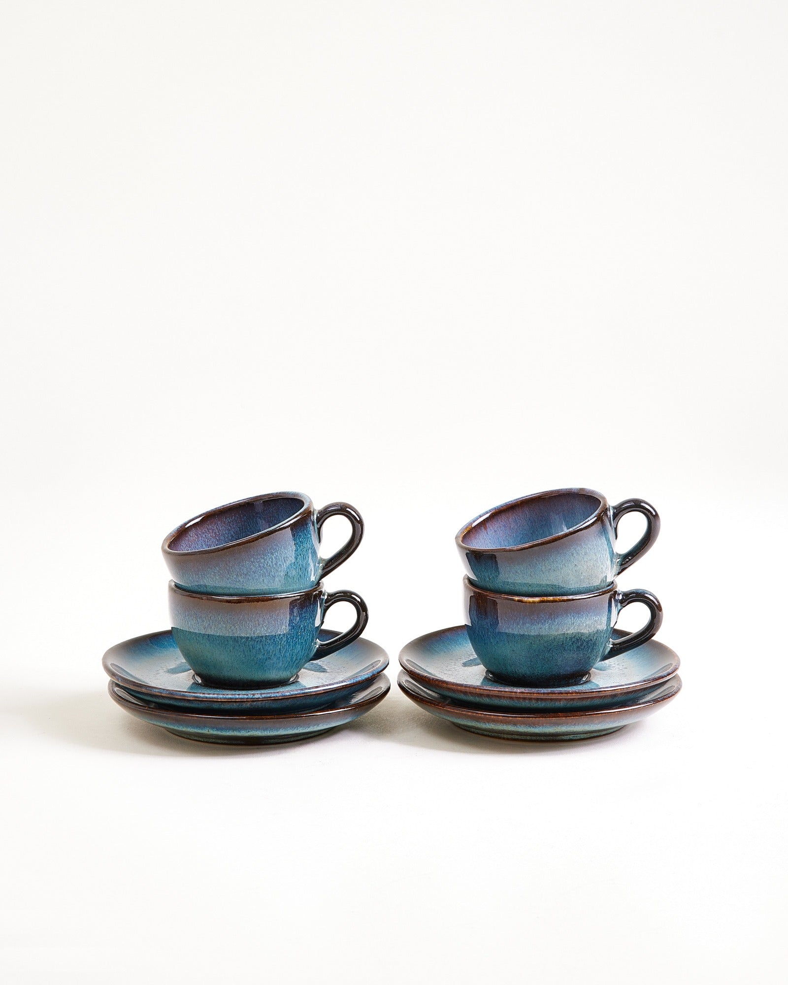 MADEIRA - ESPRESSO MUG & ESPRESSO SAUCER CLASSIC GREEN-BLUE SET OF 4