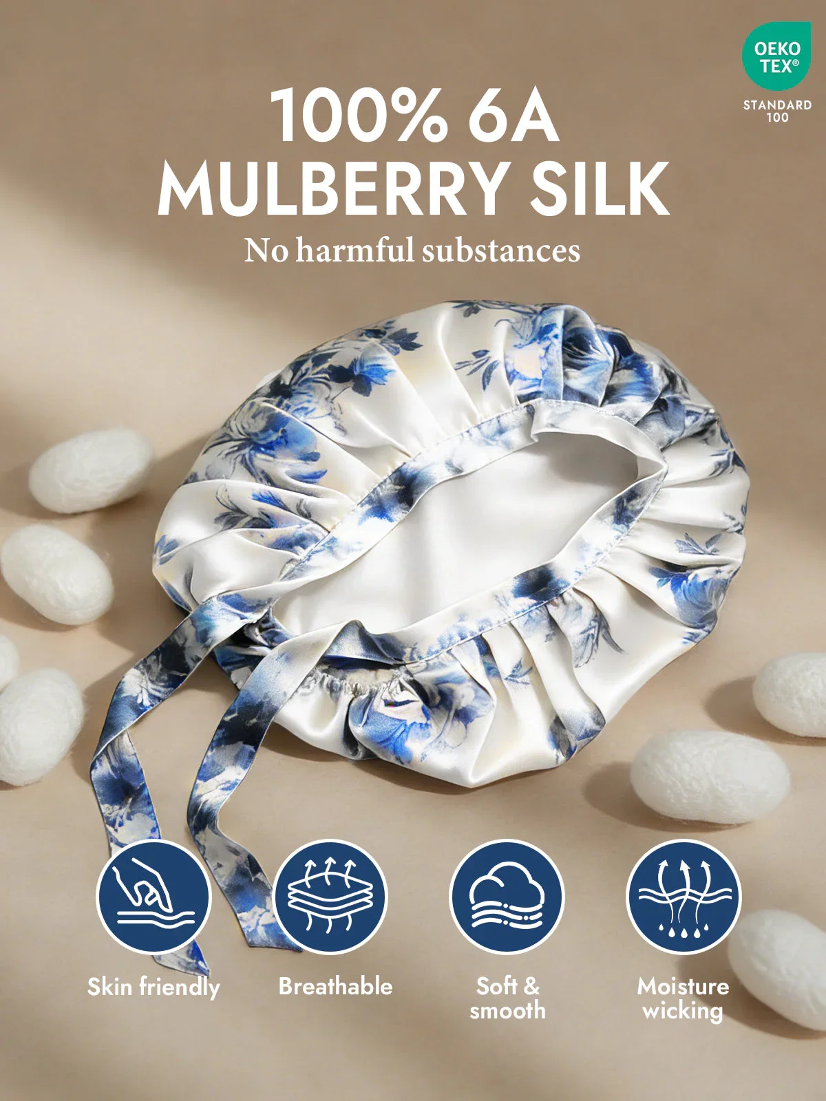 Pure Silk Classic Ribbon Bonnet