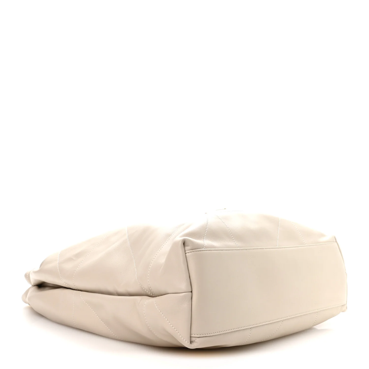 Lambskin Matelasse Monogram Large Jamie 4.3 Pochon Crema Soft