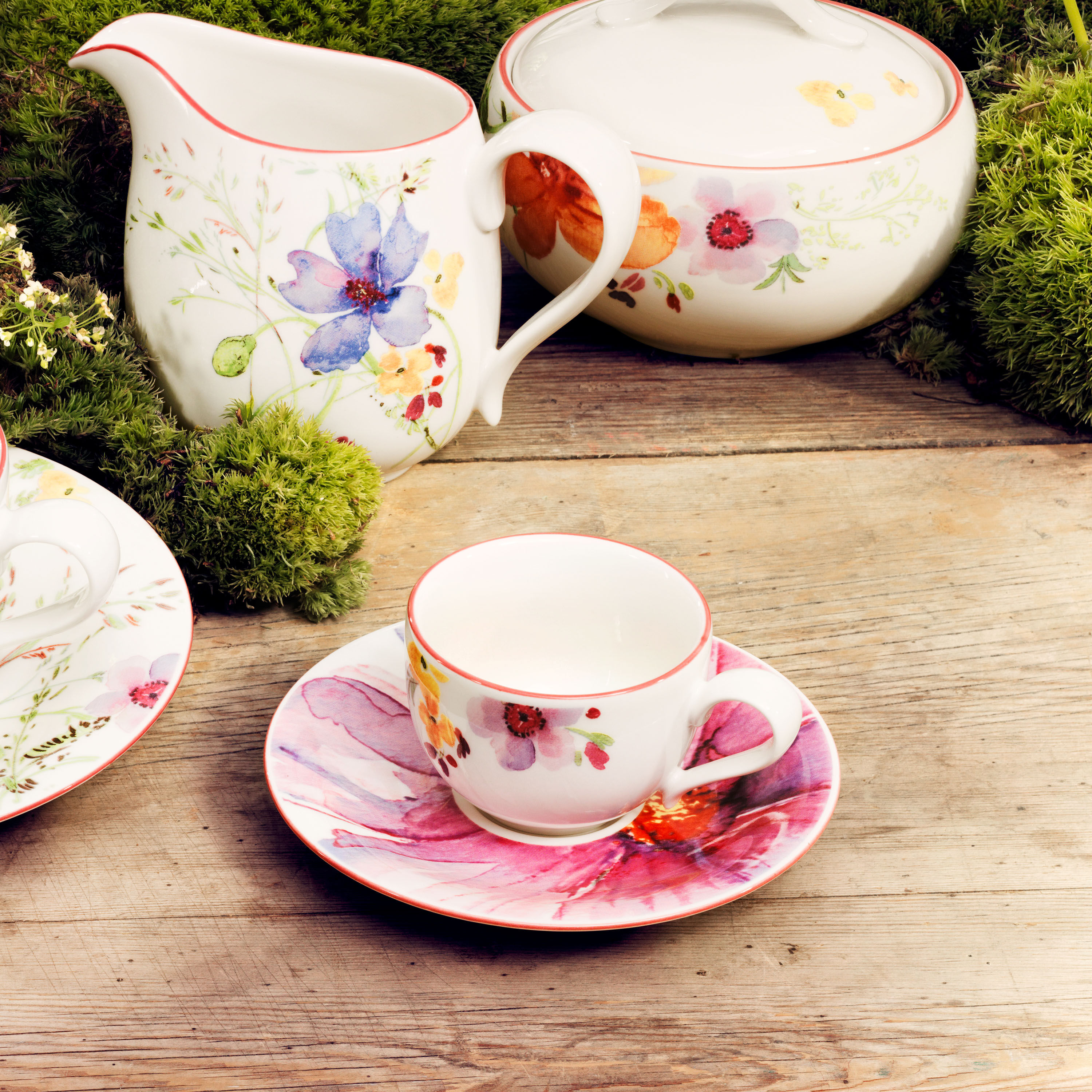 Mariefleur Espresso cup - Multi-colored, 1.7 oz, Premium Porcelain