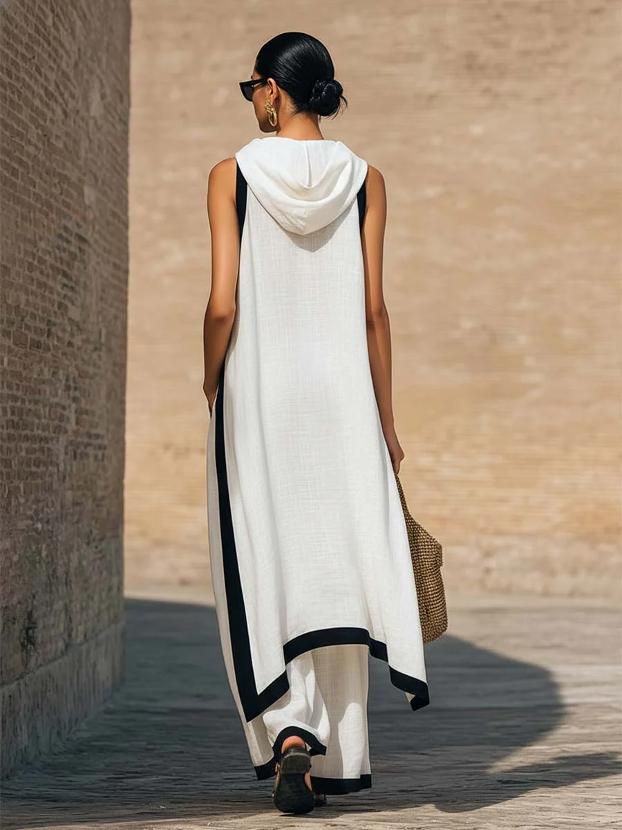 Lila | Ensemble élégant en lin et coton avec coupe artistique
