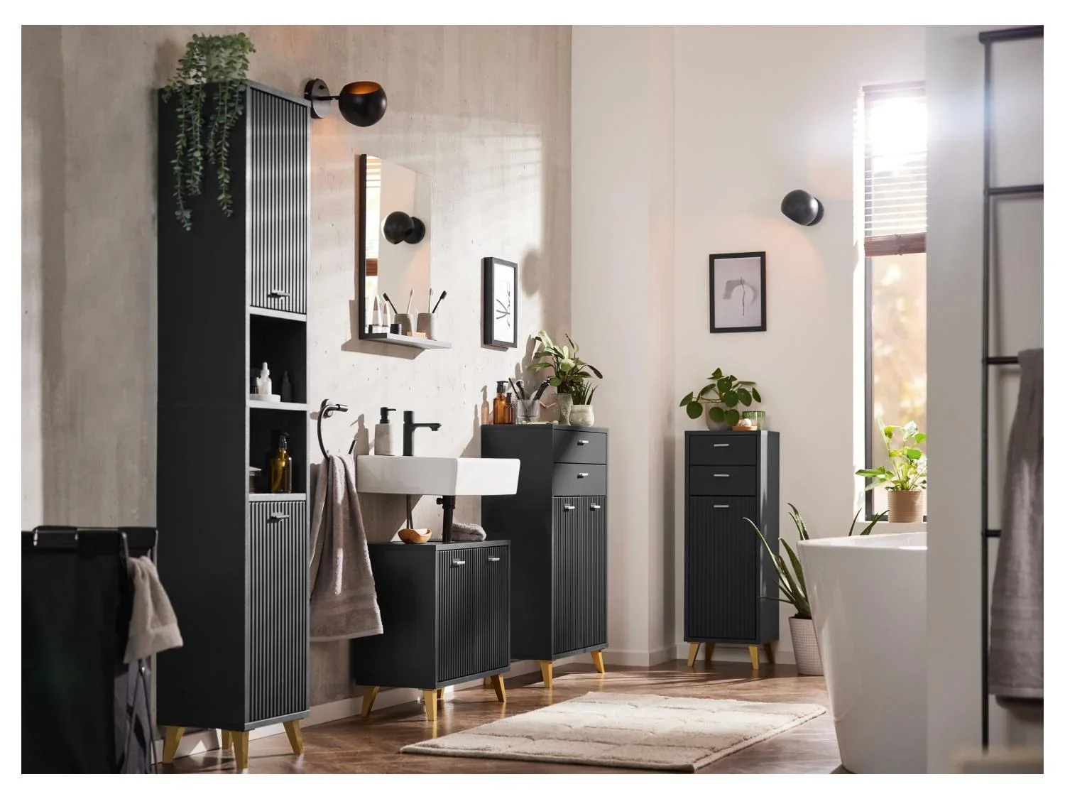 LIVARNO home Meuble sous-vasque, 60,4 x 55 x 28 cm
