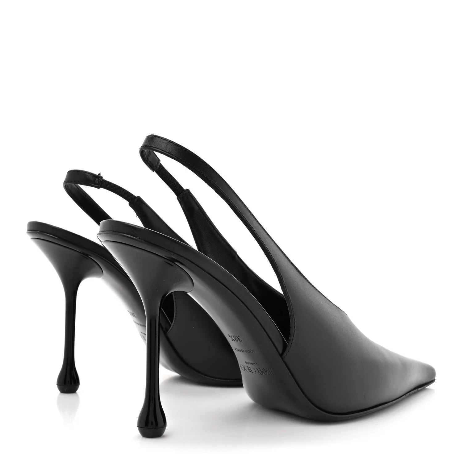Calfskin Isa 95 Slingback Pumps 38.5 Black