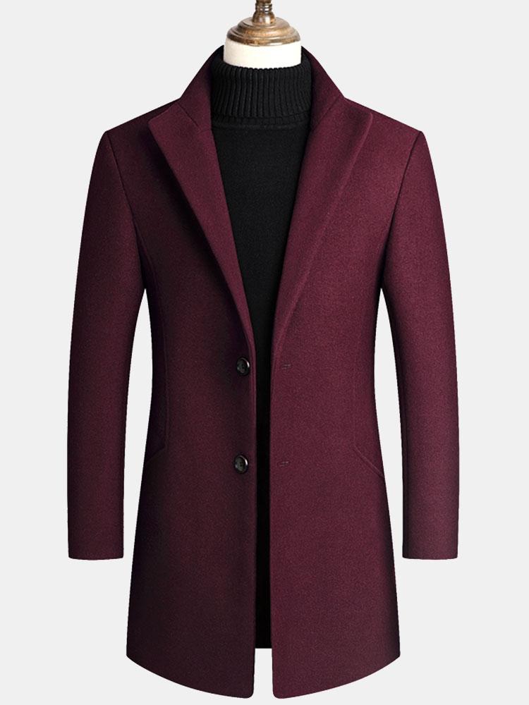 Manteau en laine à revers