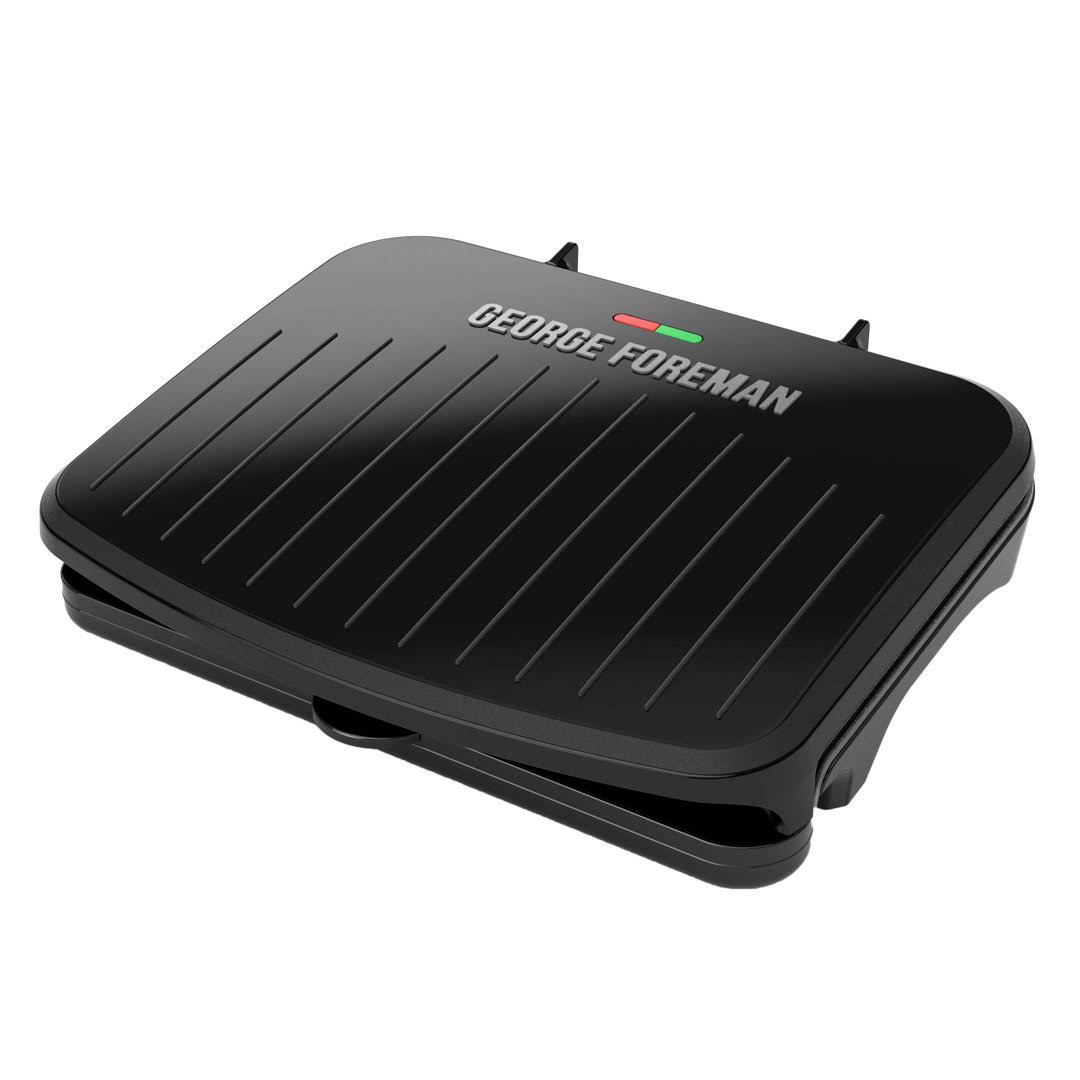 George Foreman 75 Sq. in. Aluminum Nonstick Surface Grill & Panini Press Black