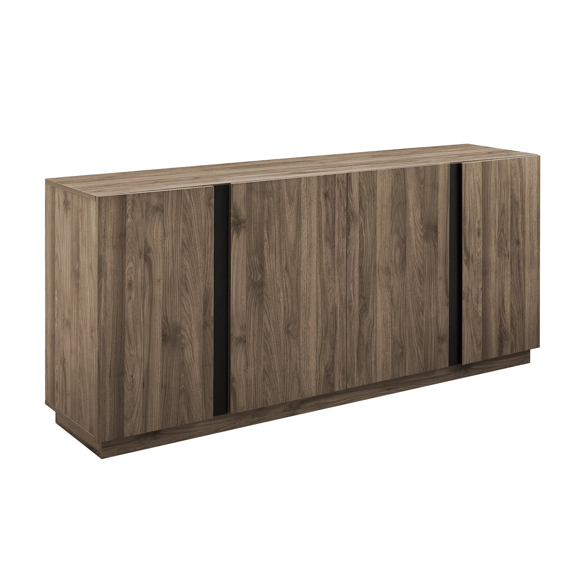 Modern 4-Door TV Stand for TVs up to 80��, Slate Grey - Image 4