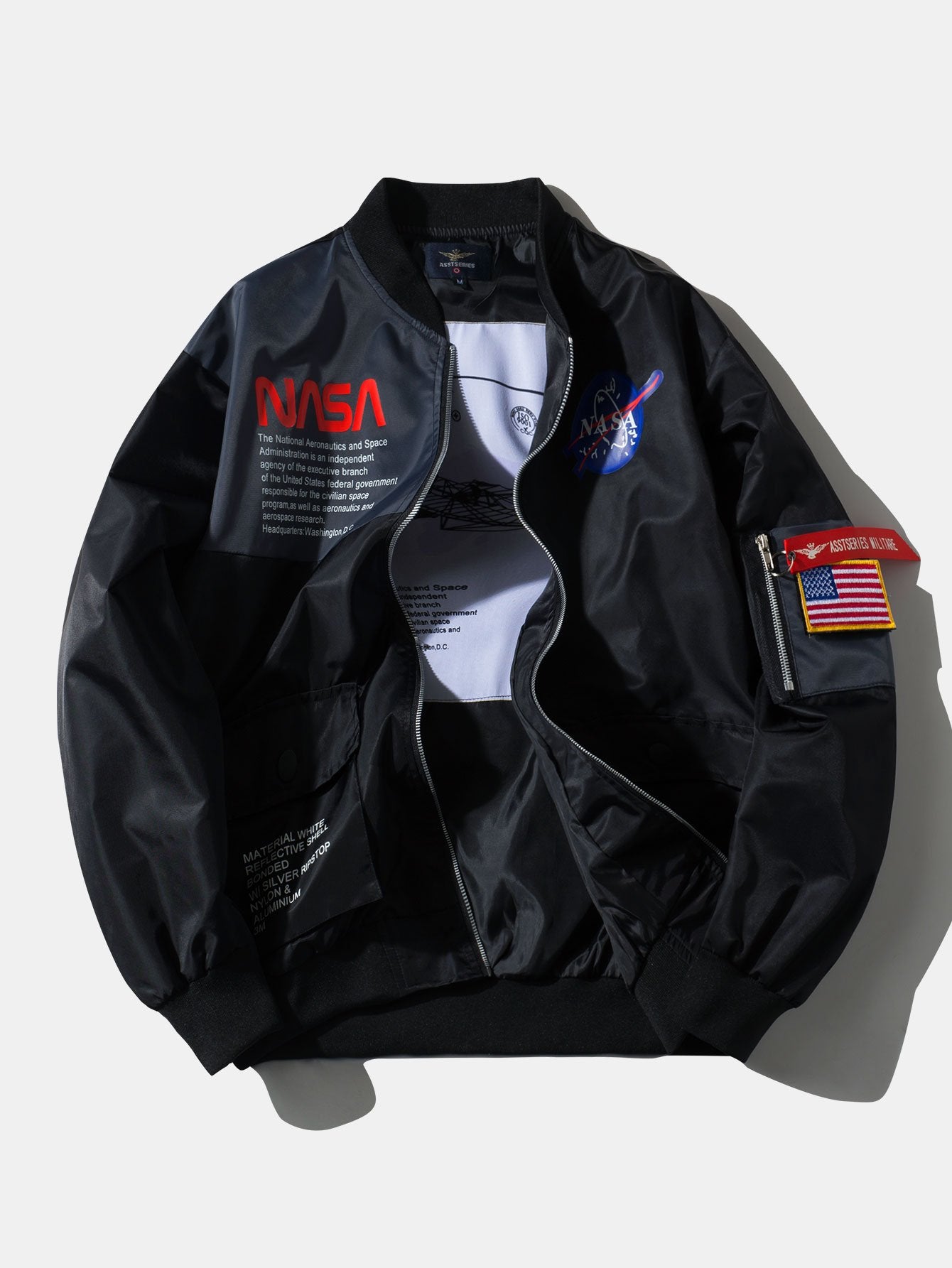 blouson bomber oversize imprimé NASA