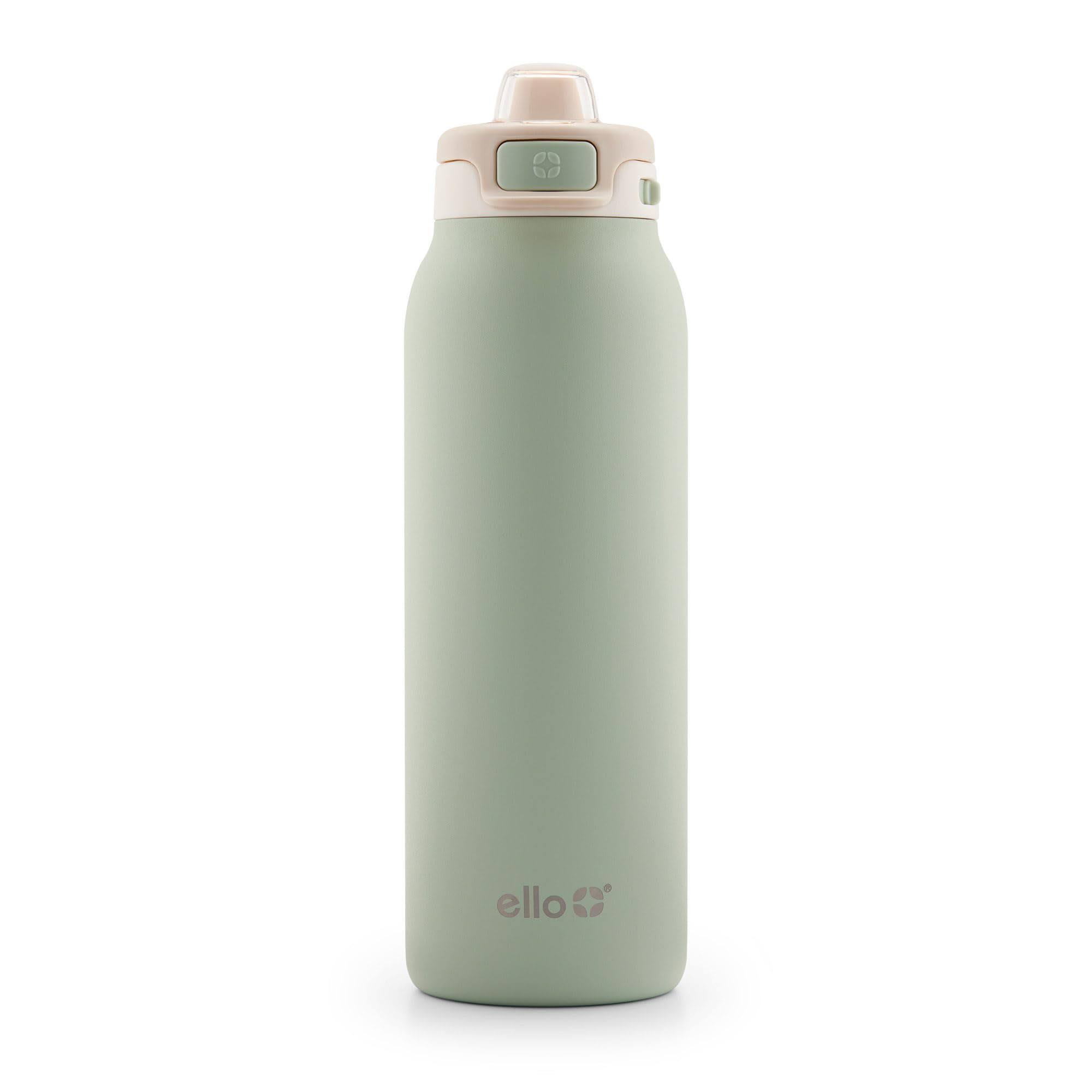 Ello Pop & Fill 32oz Stainless Steel Water Bottle with QuickFill Technology, Double Walled and Vacuum Insulated Metal, Leak Proof Locking Lid, Sip and
