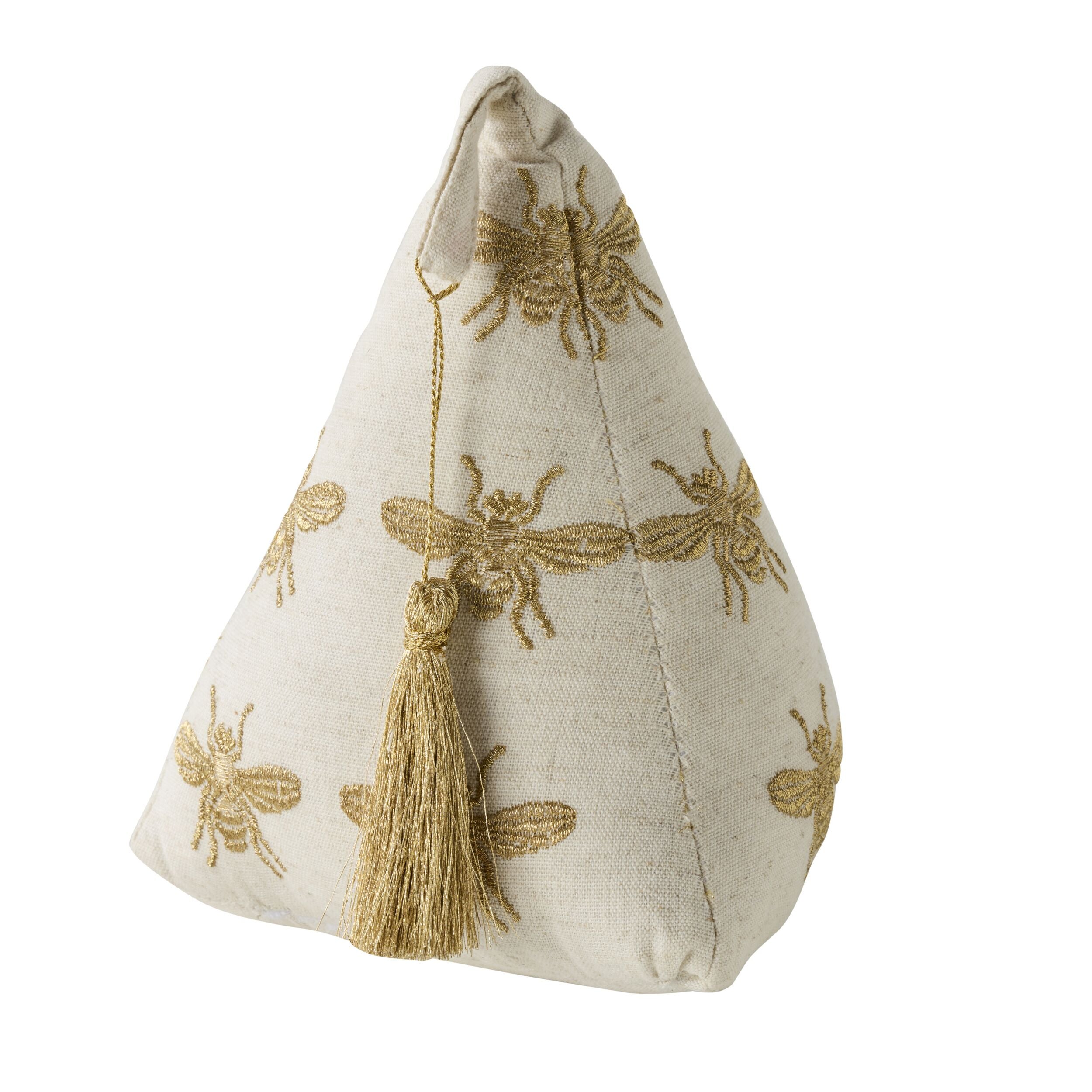 Golden Queen Bee Embroidered Door Stop