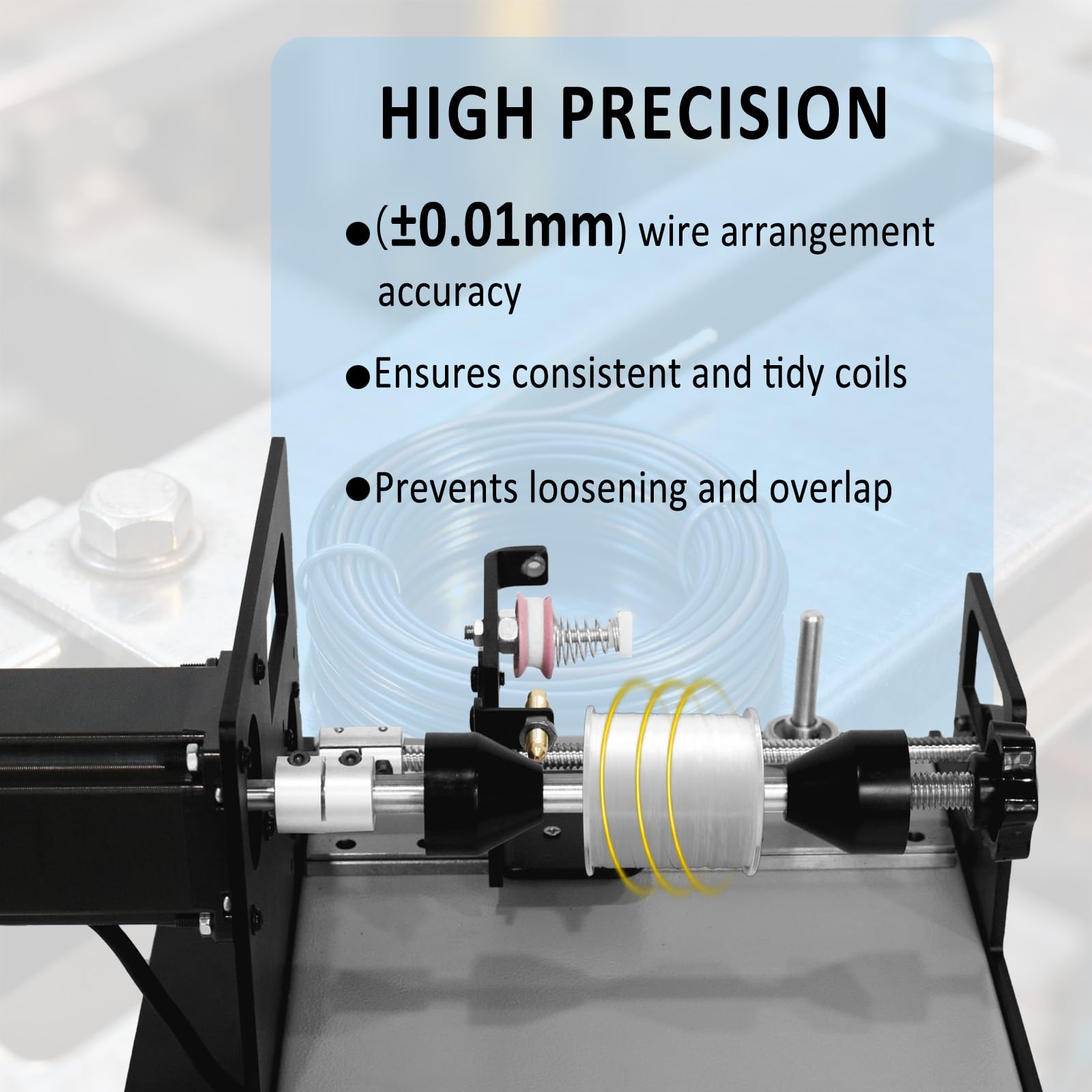 900RPM Automatic Coil Winding Machine for 18-46AWG Wire, 0.01mm | Compatible with 18-46AWG Wire,0.01mm Ultra-high Precision,Ideal for Coils, Fishing Lines, Silk Threads