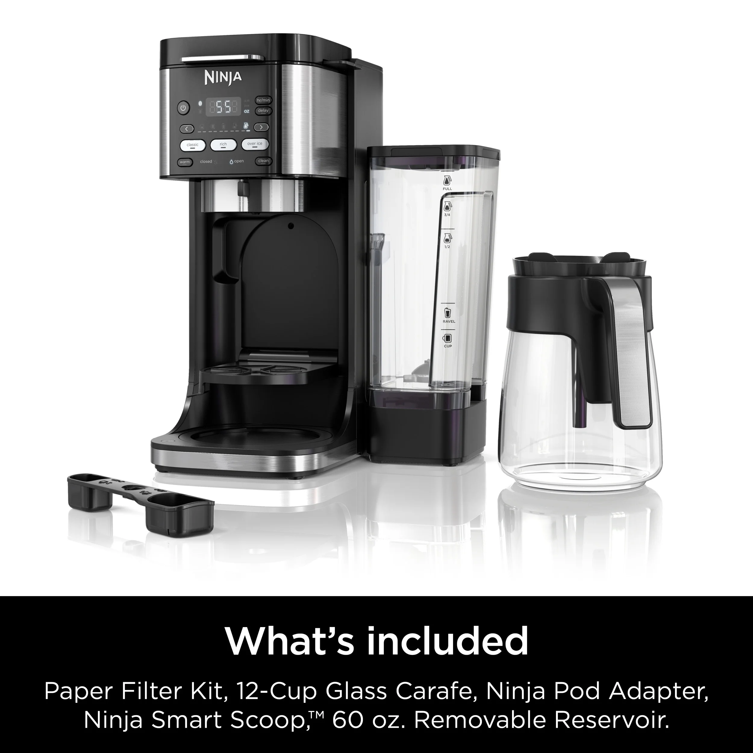 Ninja Dualbrew Hot & Iced Coffee Maker, Single - Serve, Compatible with K - Cups & 12 - Cup Drip Coffee Maker, CFP101