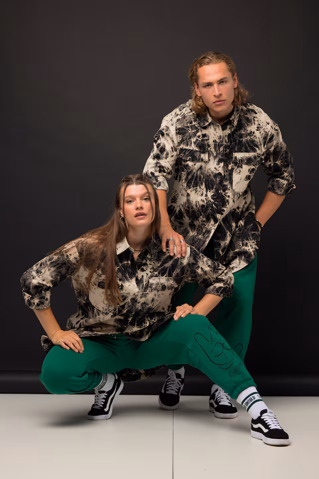 Unisex Tie Dye Collared Shirt