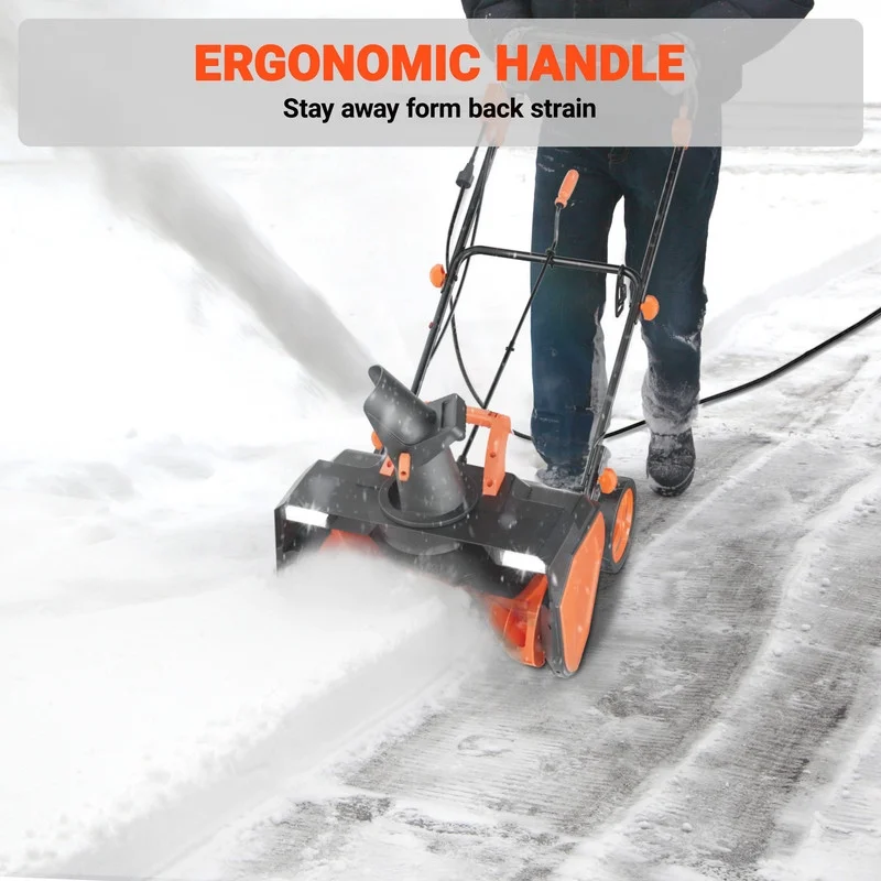 15 Amp Electric Snow Blower, 23 inch Corded Snow Blower with 180-degree Directional Chute(23") - Image 6
