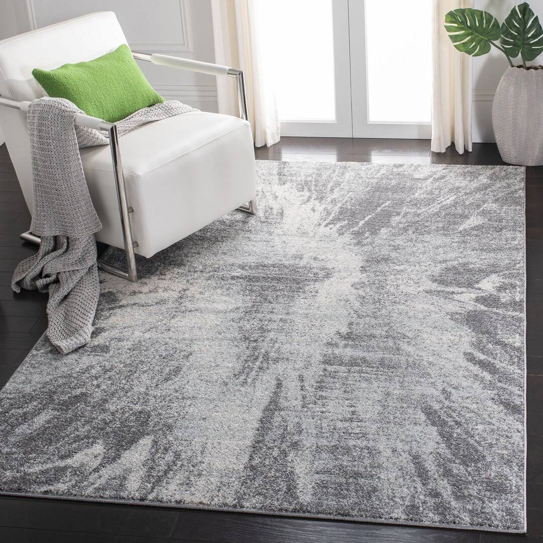 Ivory/Gray Area Rug 17 Stories Rug Size: Rectangle 4 x 6