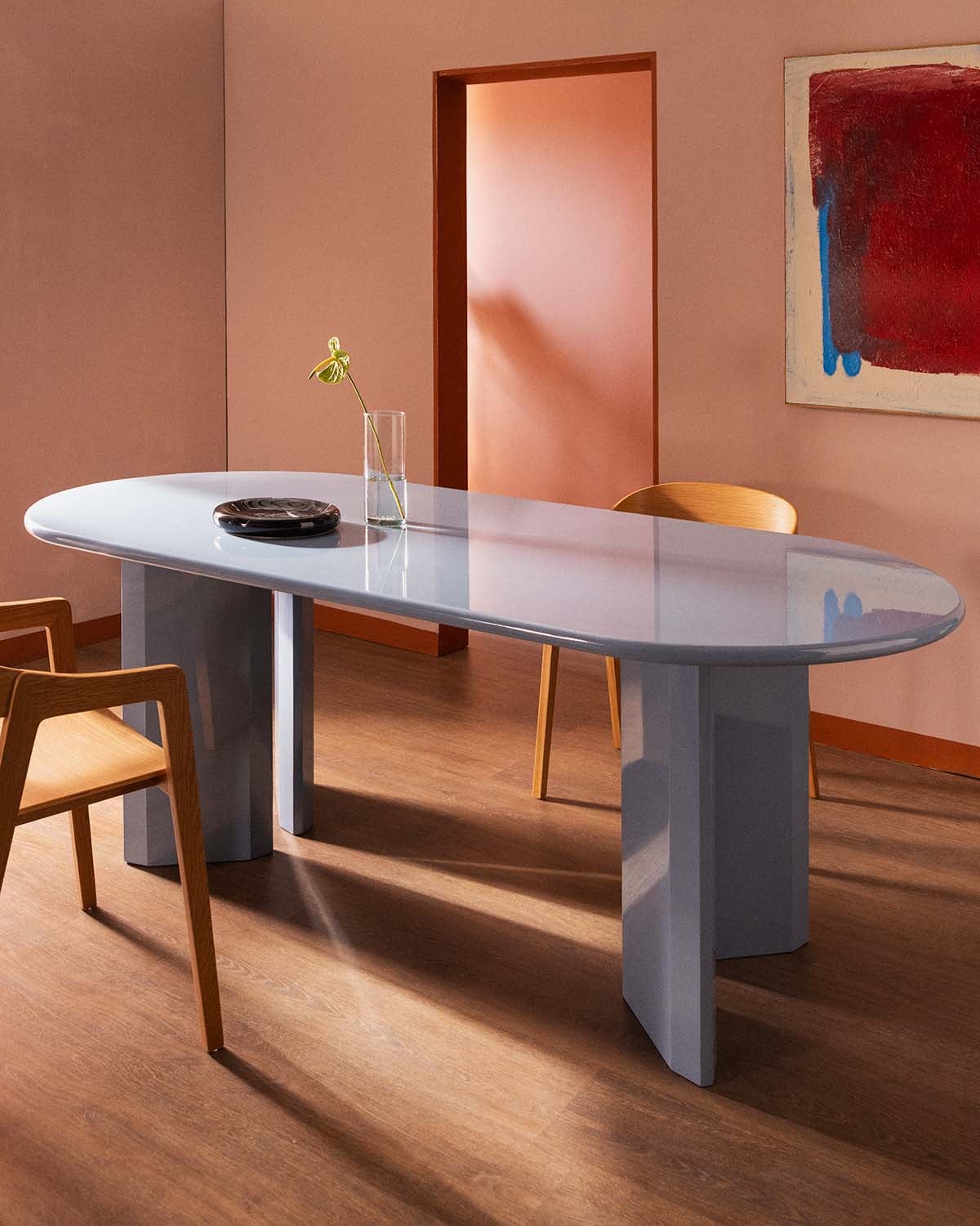 Marona - Mesa de Comedor Ovalada de Madera (200x100 cm) Marona