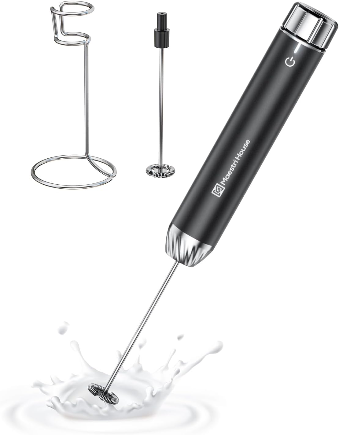 Maestri House LunaFro Max Rechargeable Milk Frother, Stepless Speed Control