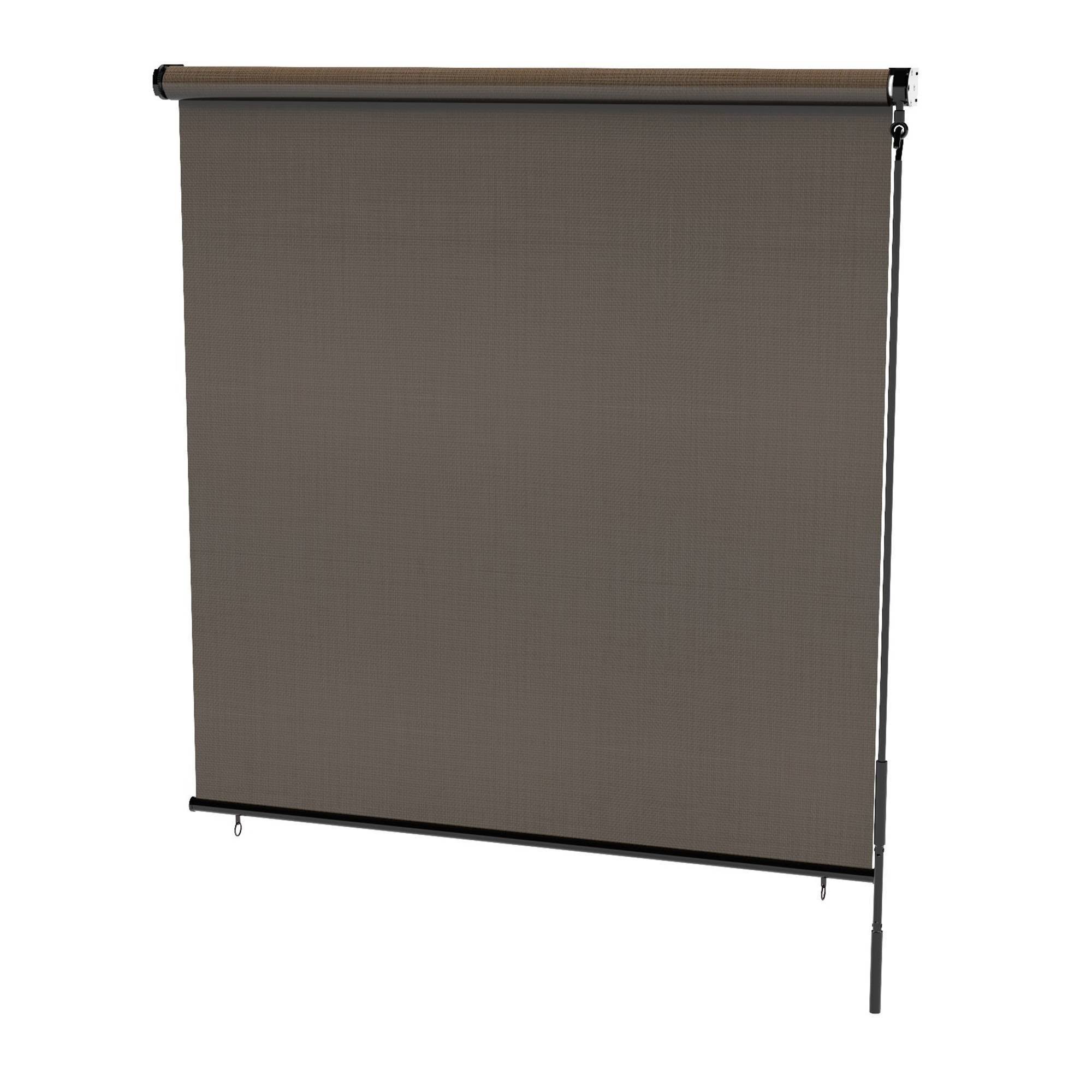 Radiance Cordless Exterior Crank Operated Coconut Brown Solar Shade
