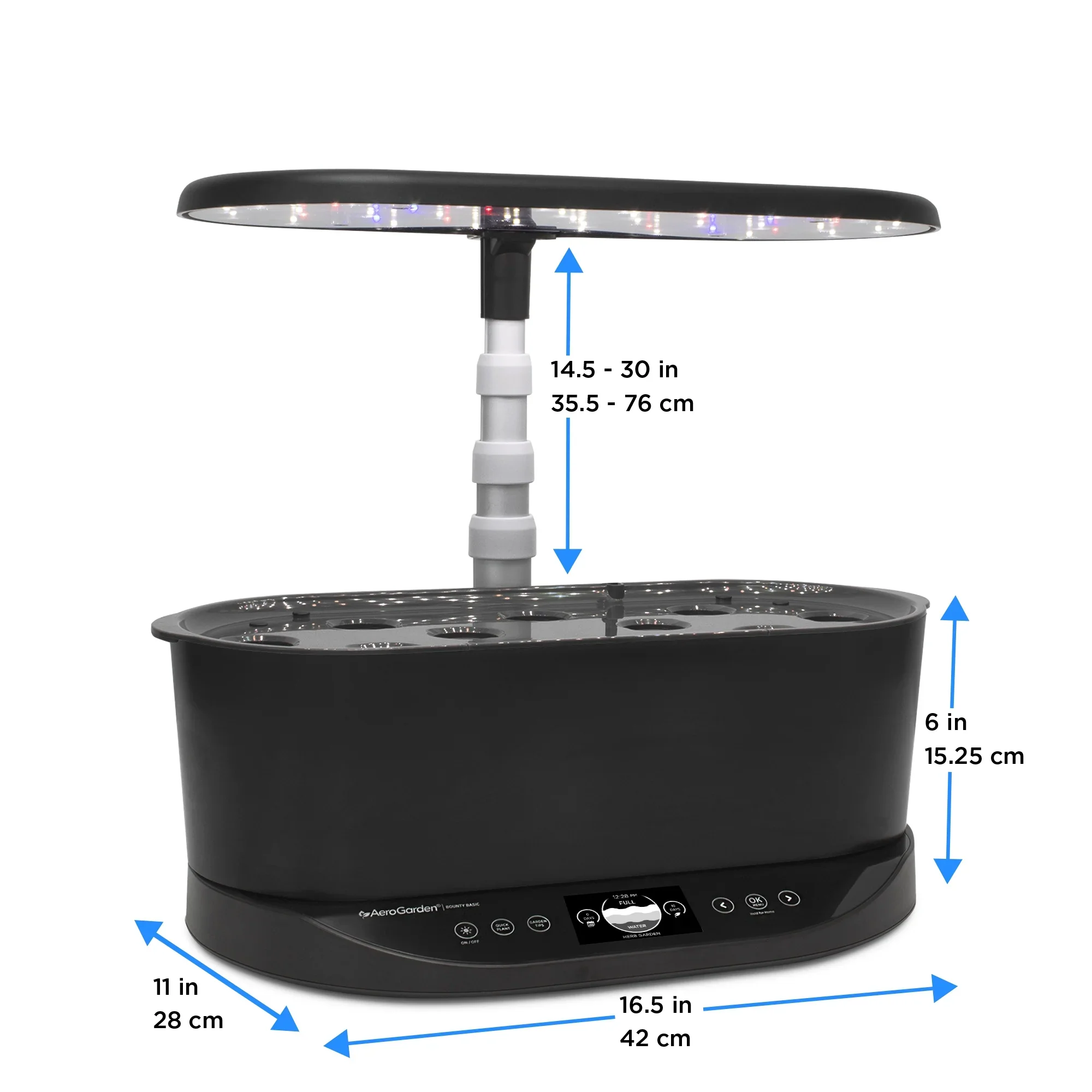 AeroGarden Bounty Basic - Indoor Garden with LED Grow Light, Black