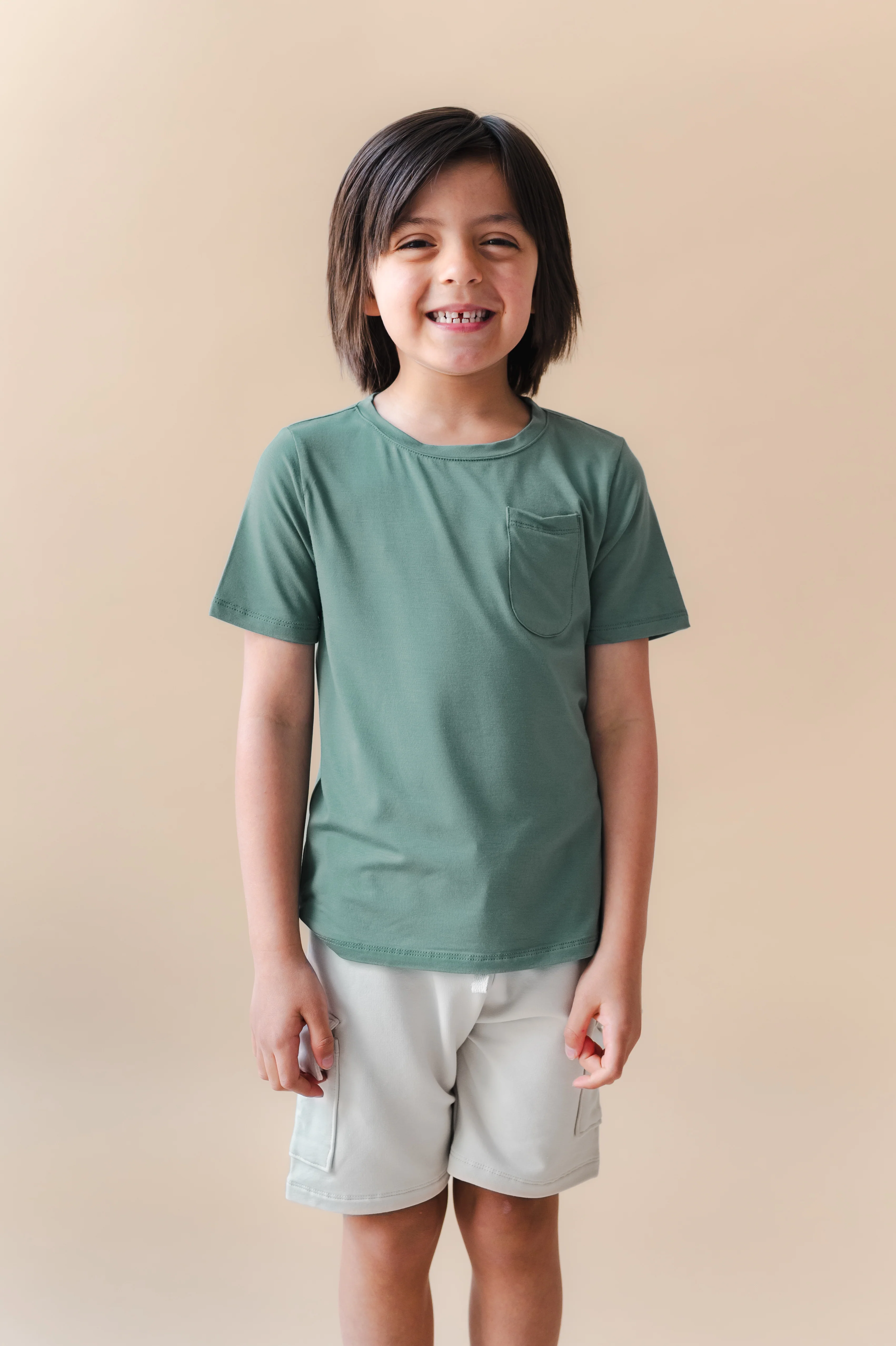 Toddler Crew Neck Tee in Pine