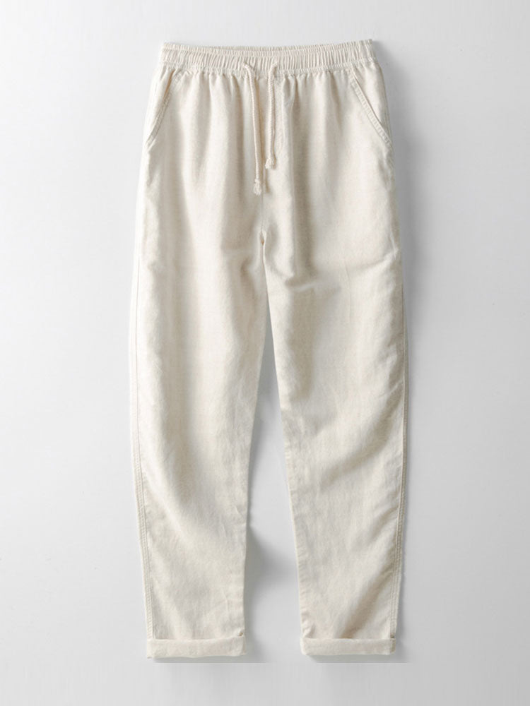 Pantalon droit en lin