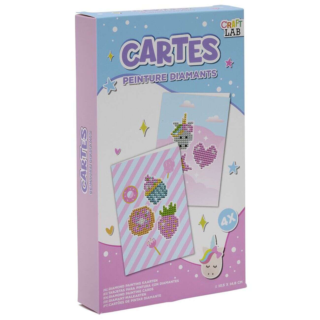 Kit toile à peindre diamant blanc 21,5x13cm