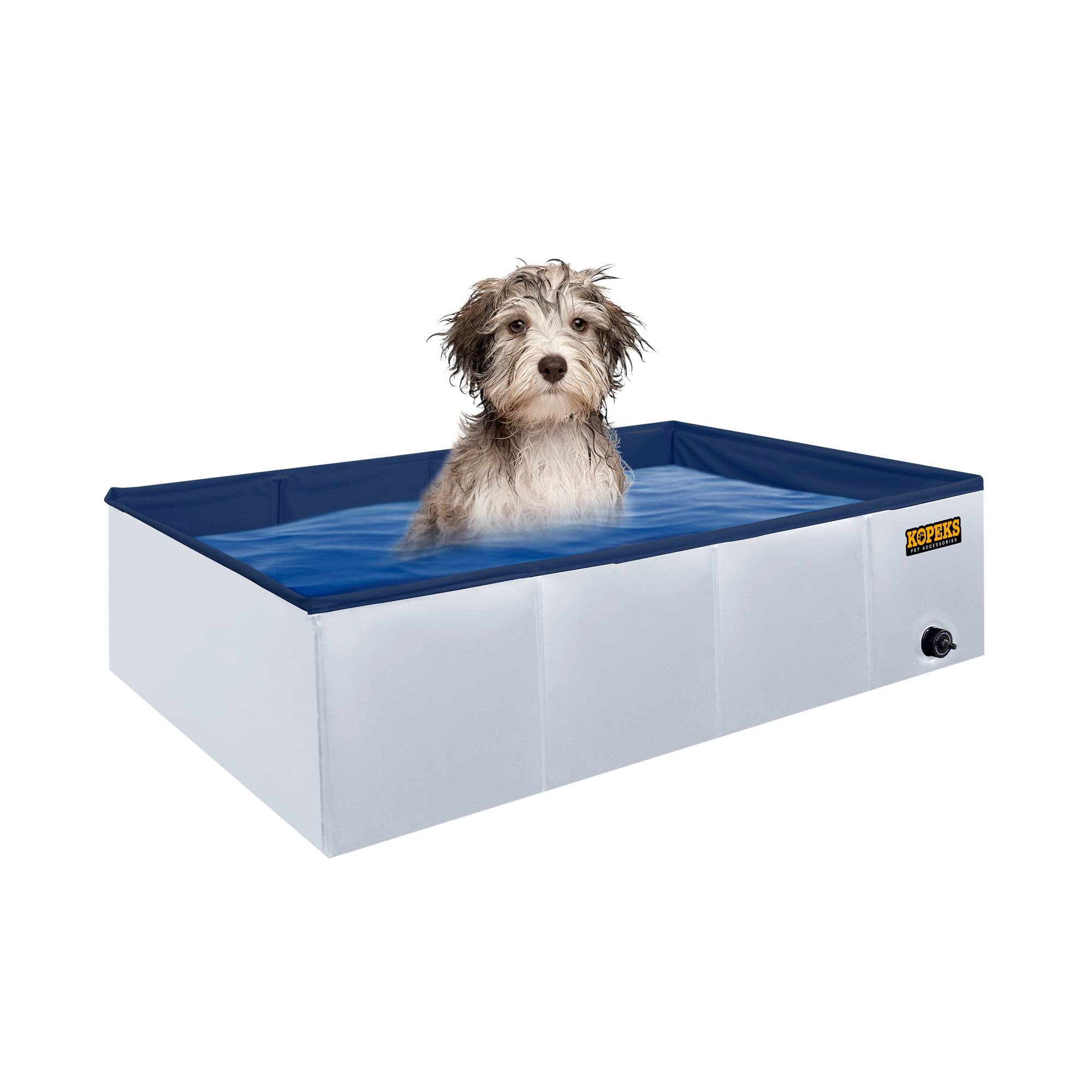 Kopeks Outdoor Rectangular Swimming Pool Bathing Tub - Portable Foldable - Medium