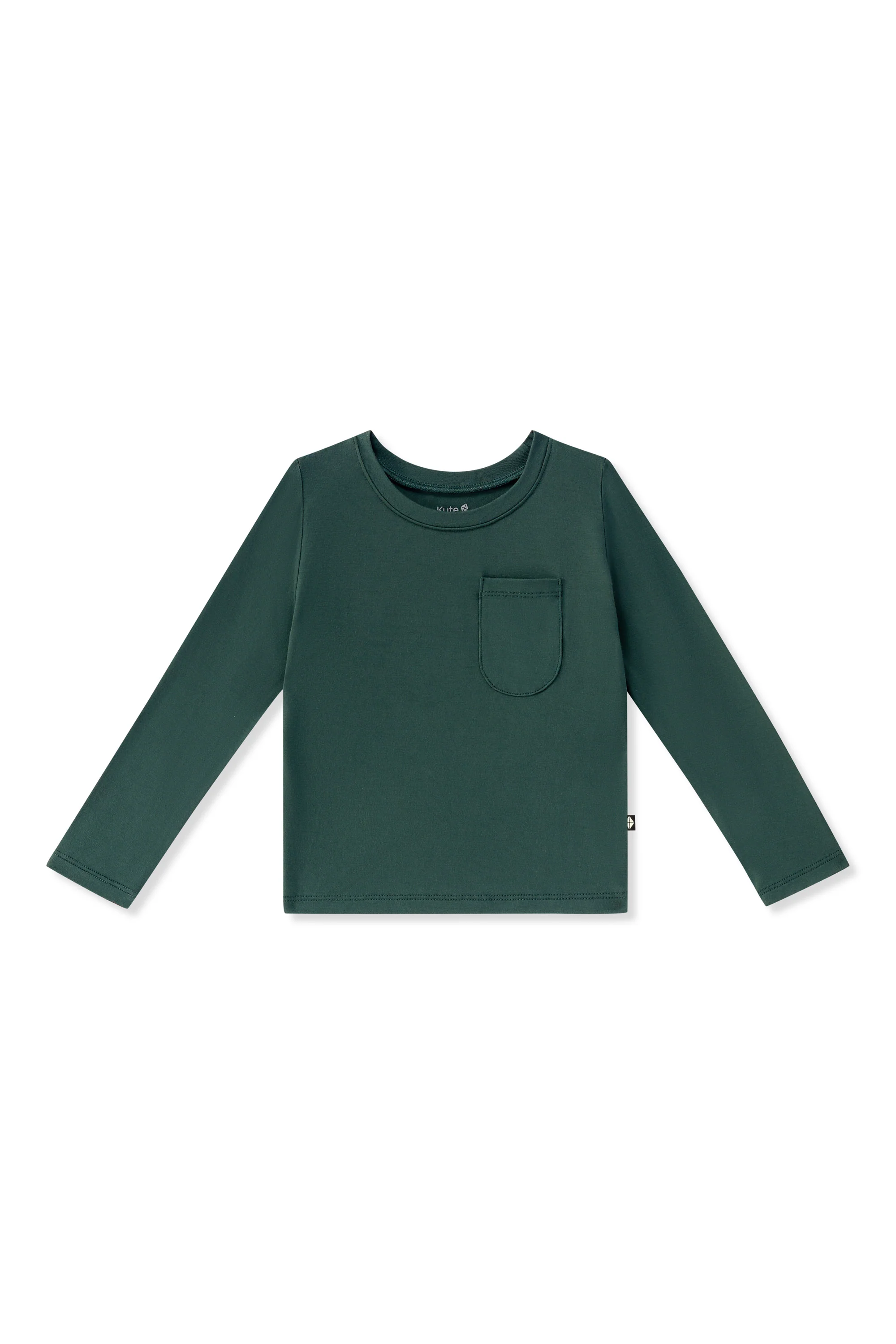 Long Sleeve Toddler Crew Neck Tee in Cypress