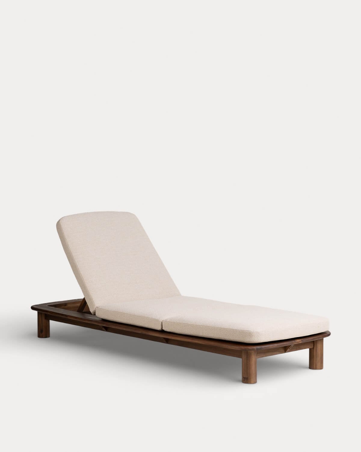 Dawson - Tumbona Reclinable de Madera de Acacia y Tela Dawson