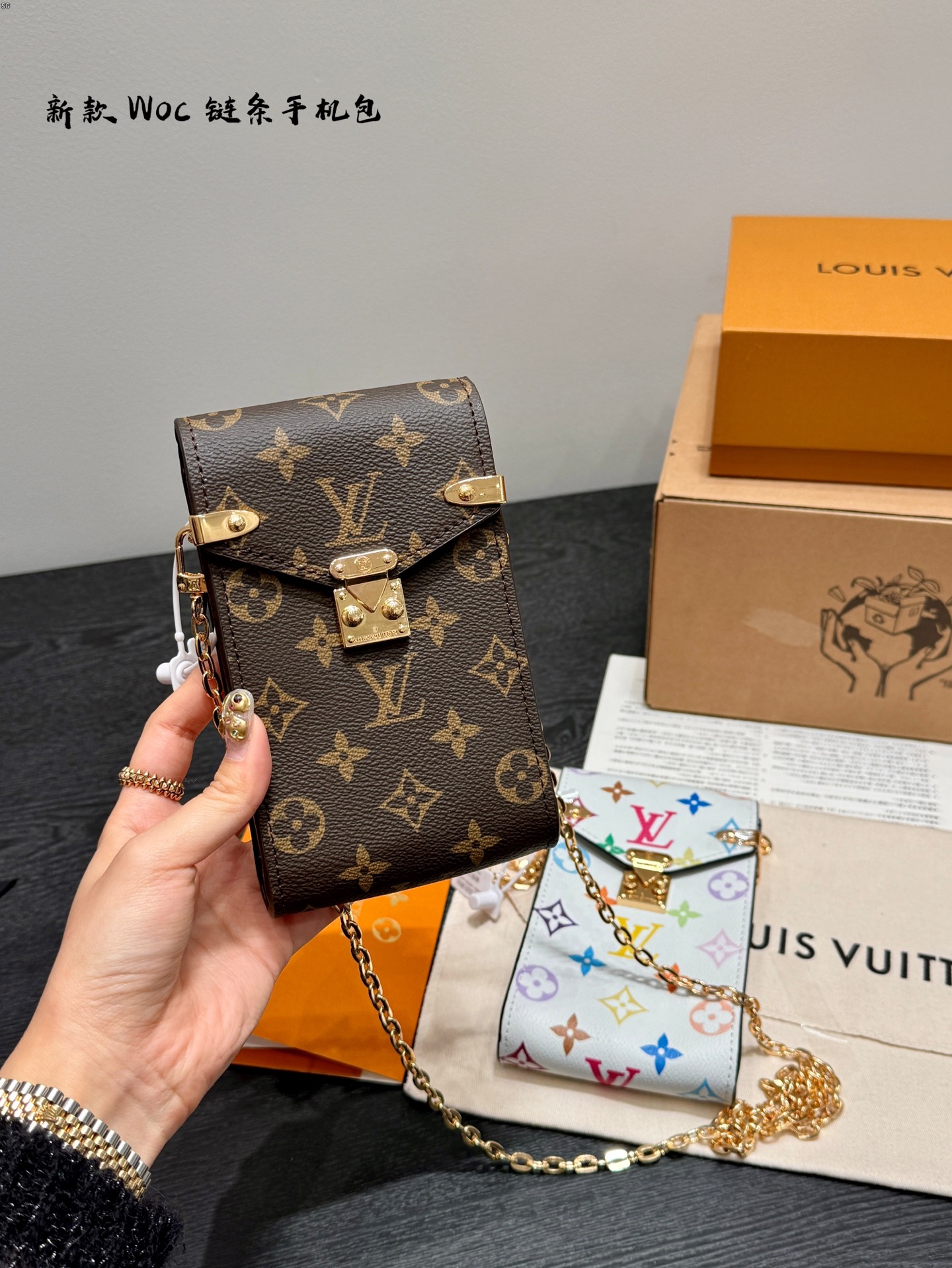 Louis new arrival Metis woc phone bag size: 10*17 cm