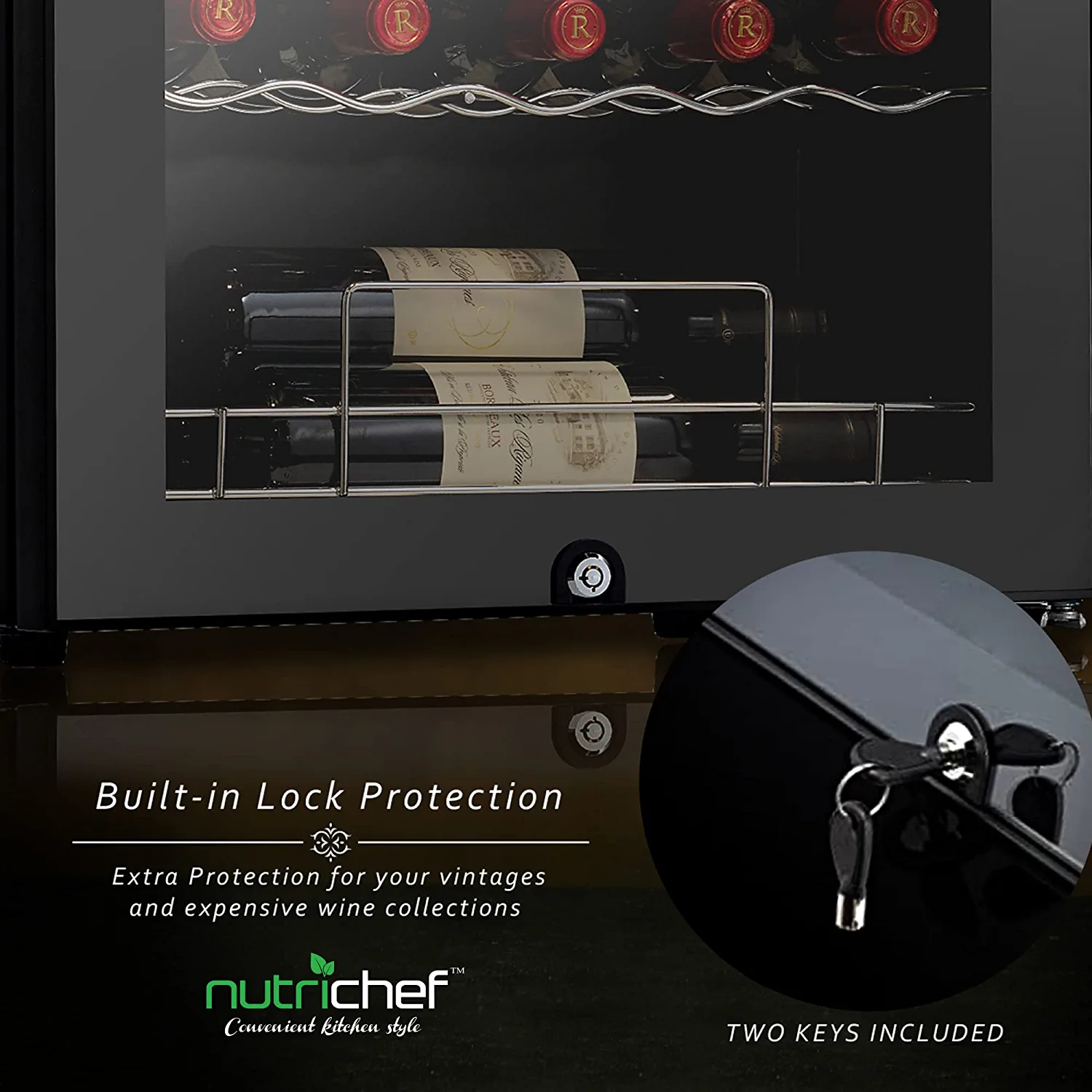33 Bottle Dual-Zone Refrigerator PKCWCDS335(33 Bottle Dual Zone Black/33 Bottle Dual Zone Black) - Image 8