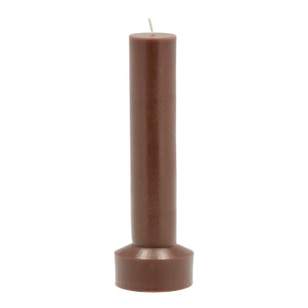 Hvils kubbelys 7x20 cm parafin/stearin brown