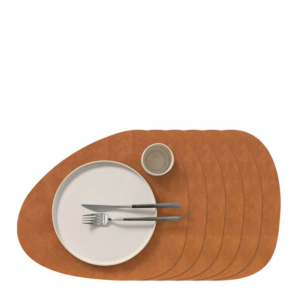 Nupo Curve bordbrikke 37x44 cm 6 stk Nature