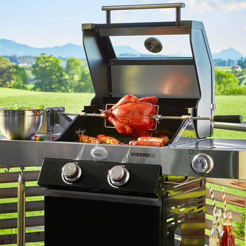 Videro G2/G3 rotisserie 62x13 cm rustfritt stål