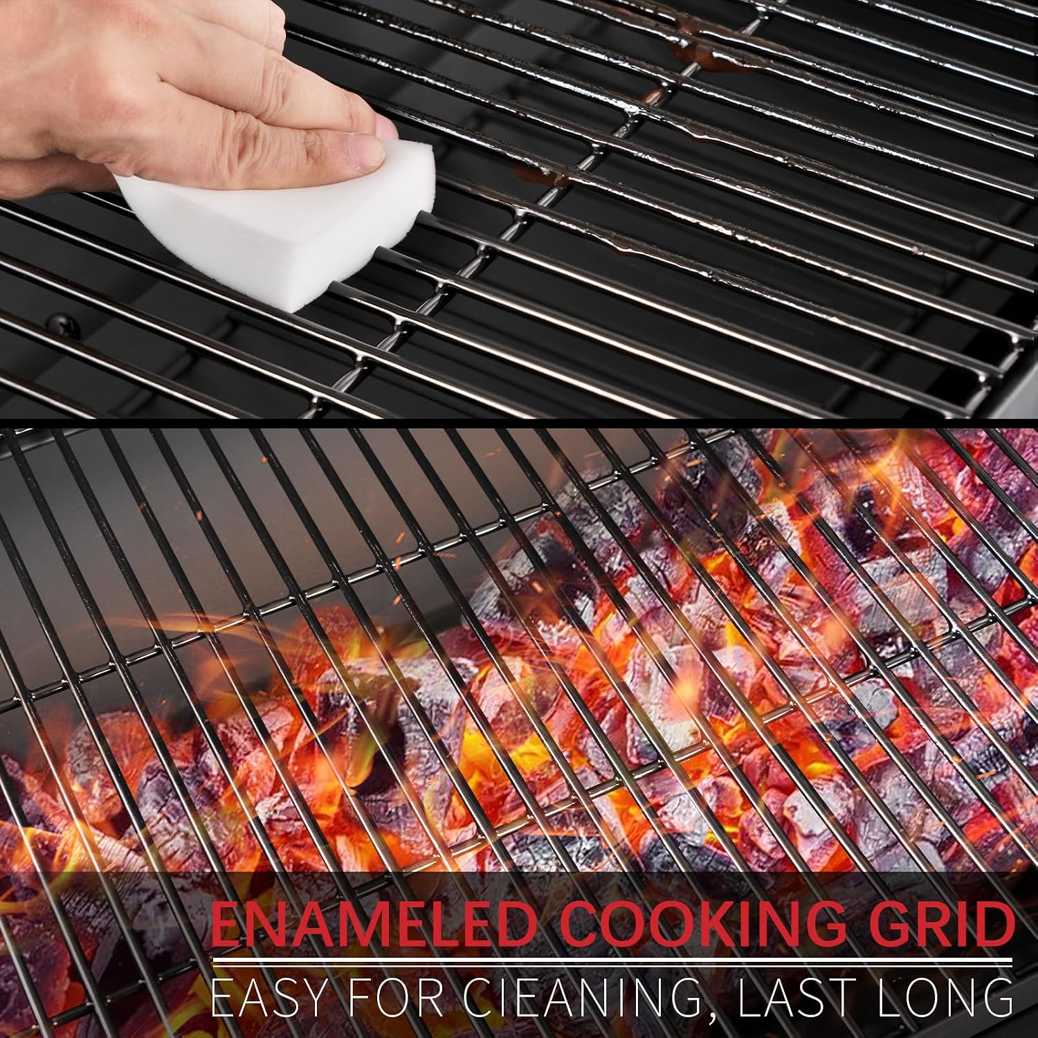 Kendane Barrel Charcoal Grill, Large Charcoal Grills with Side Shelf