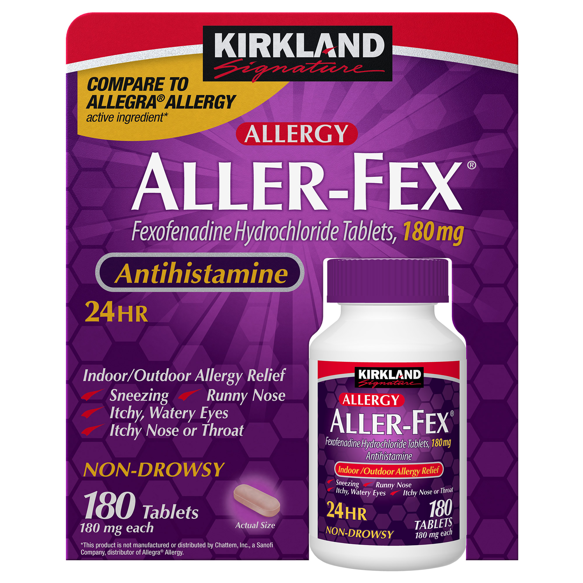 Kirkland Signature Aller - Fex Antihistamine 180 Mg., 180 Tablets