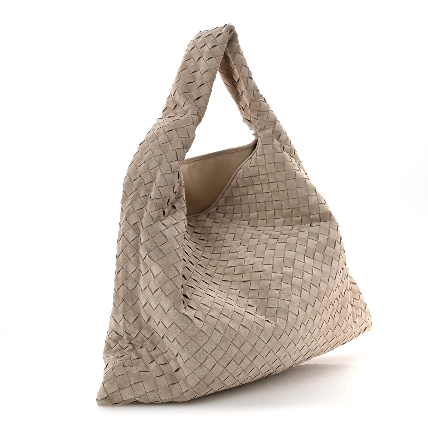 Suede Intrecciato Large Hop Mastice