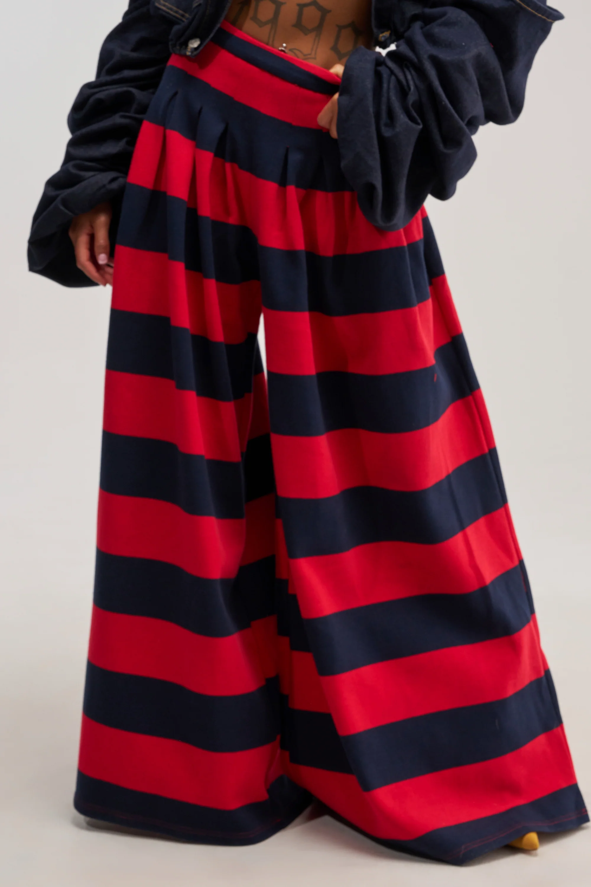 SILVER COAST RED STRIPE TROUSER - Akira Store