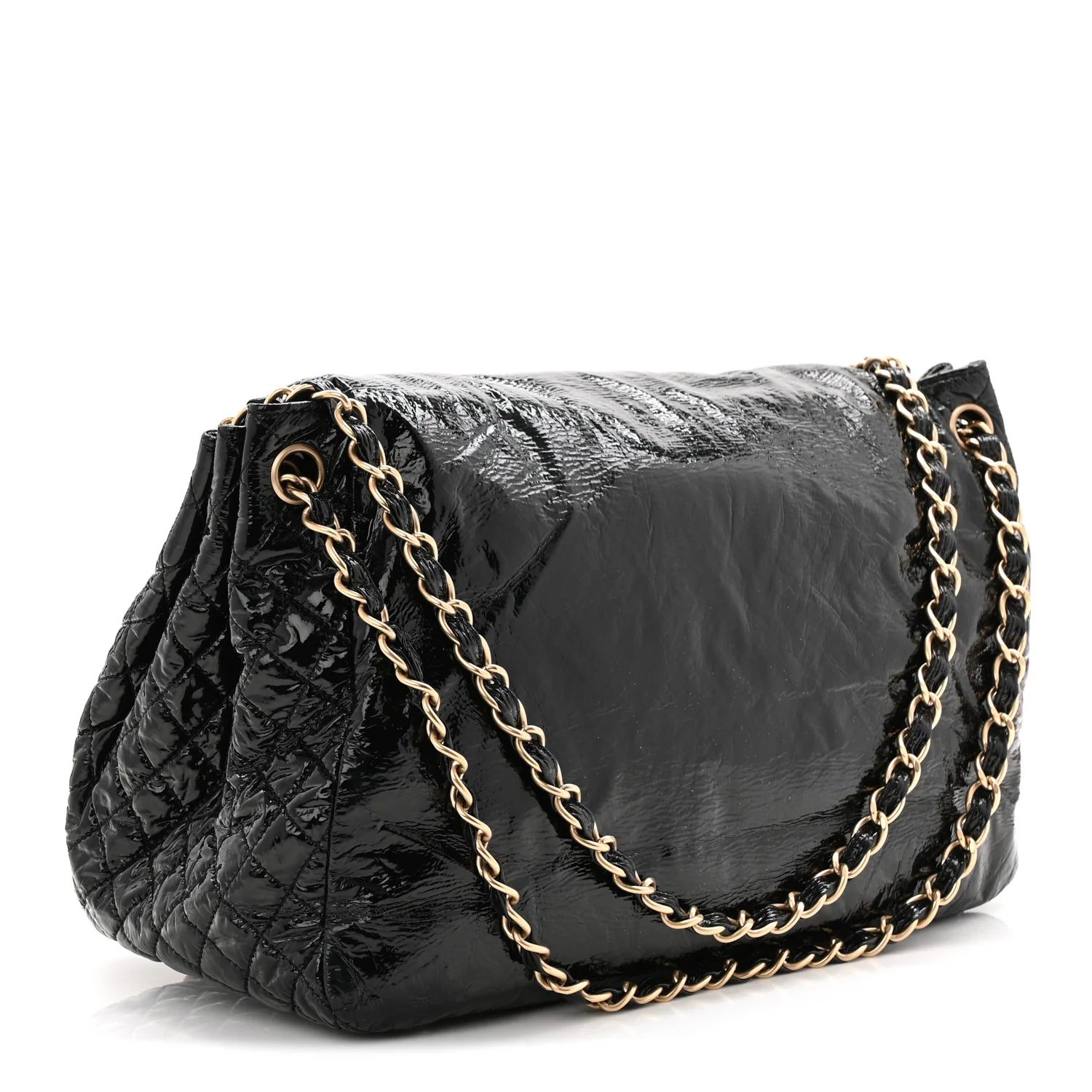 Vinyl Medium Rock and Chain Flap Black
