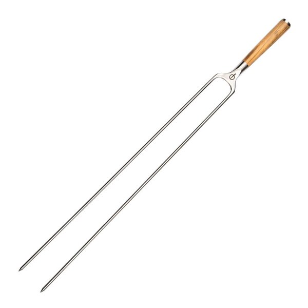 Churrasco gaffelspyd 60 cm stål/oliventre