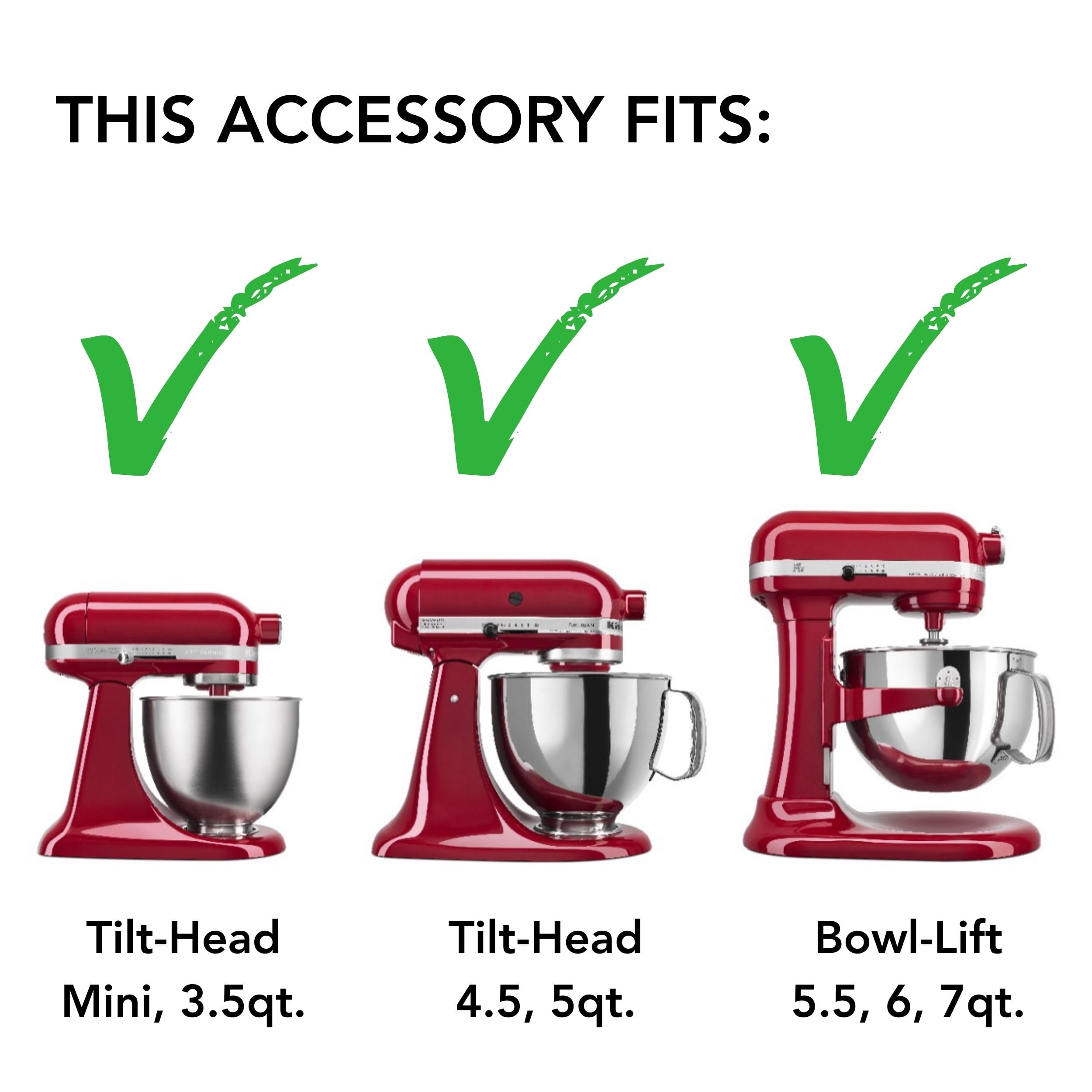 Shave Ice Attachment for Stand Mixers | Fits all Household Stand Mixers, Create light and fluffy Shaved ice in 3 simple steps, 4 ice molds included