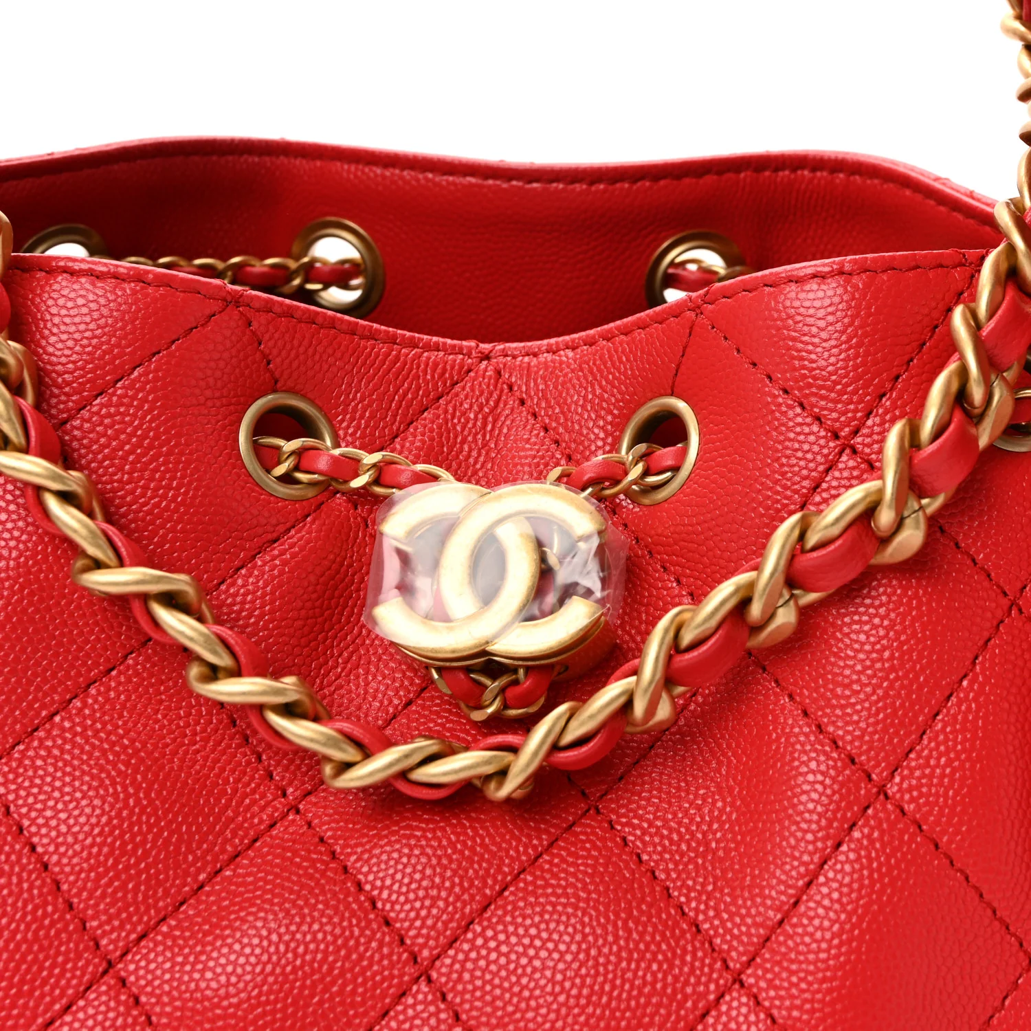 Caviar Quilted Small Chanel 25 Handbag Dark Red