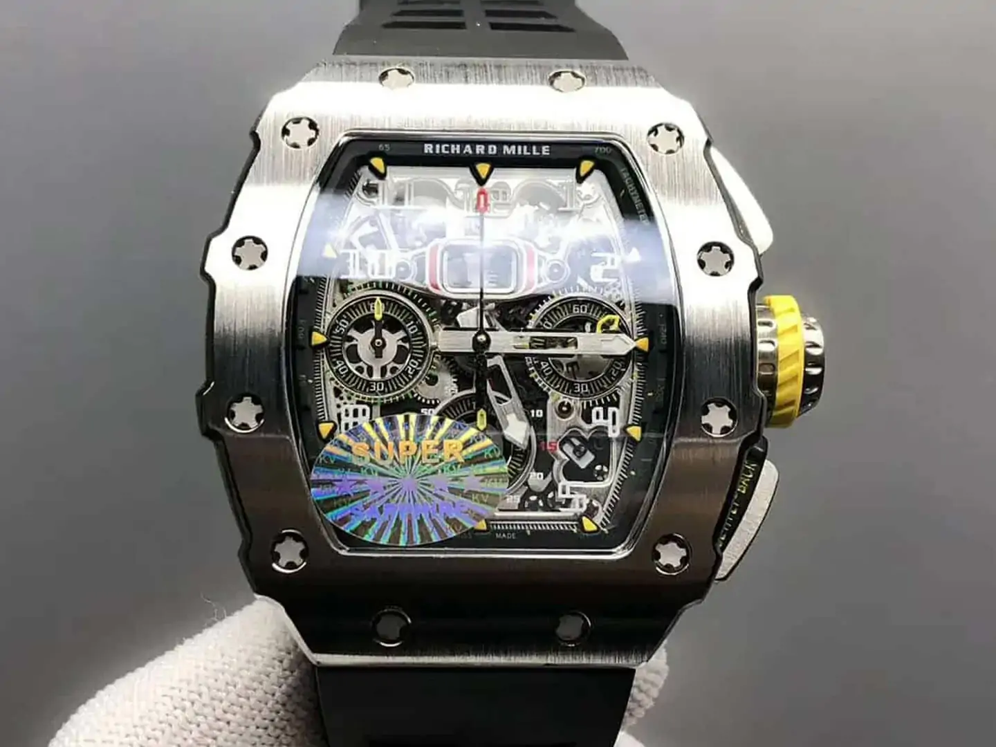 Richard Mille RM11-03 KV Factory Black Rubber Strap